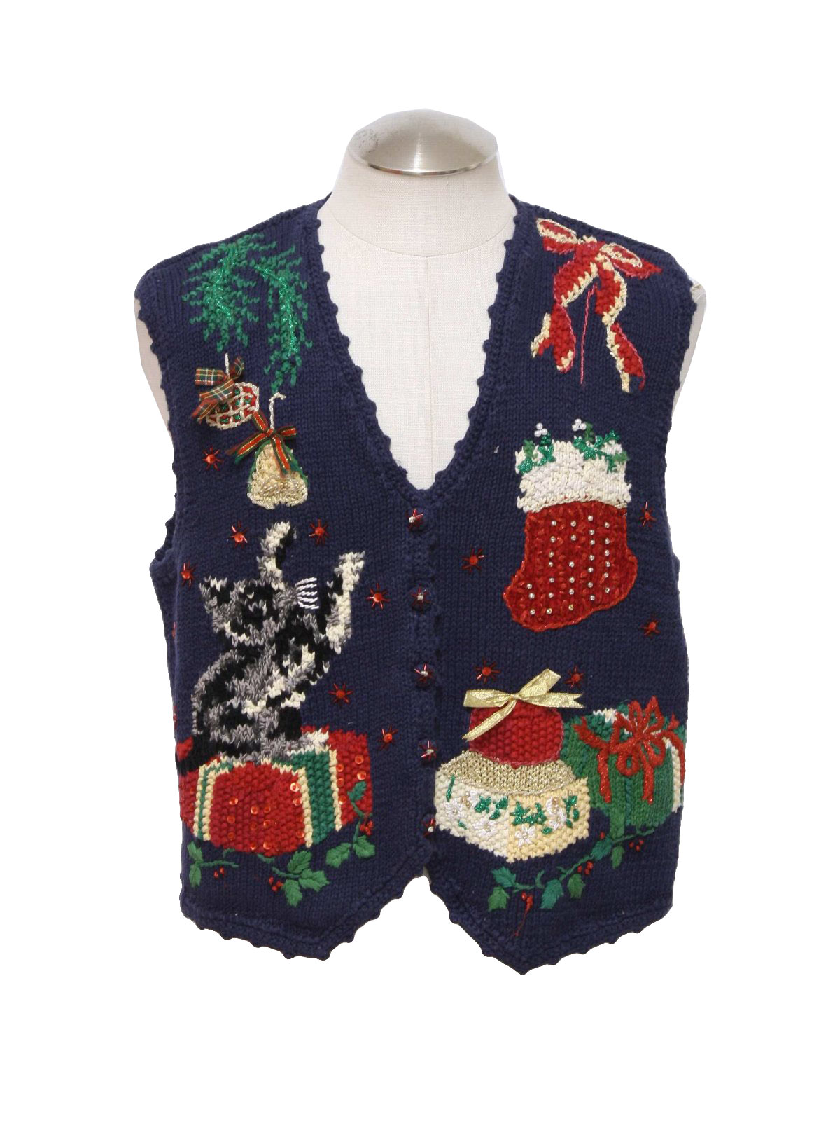 V clearance christmas vest