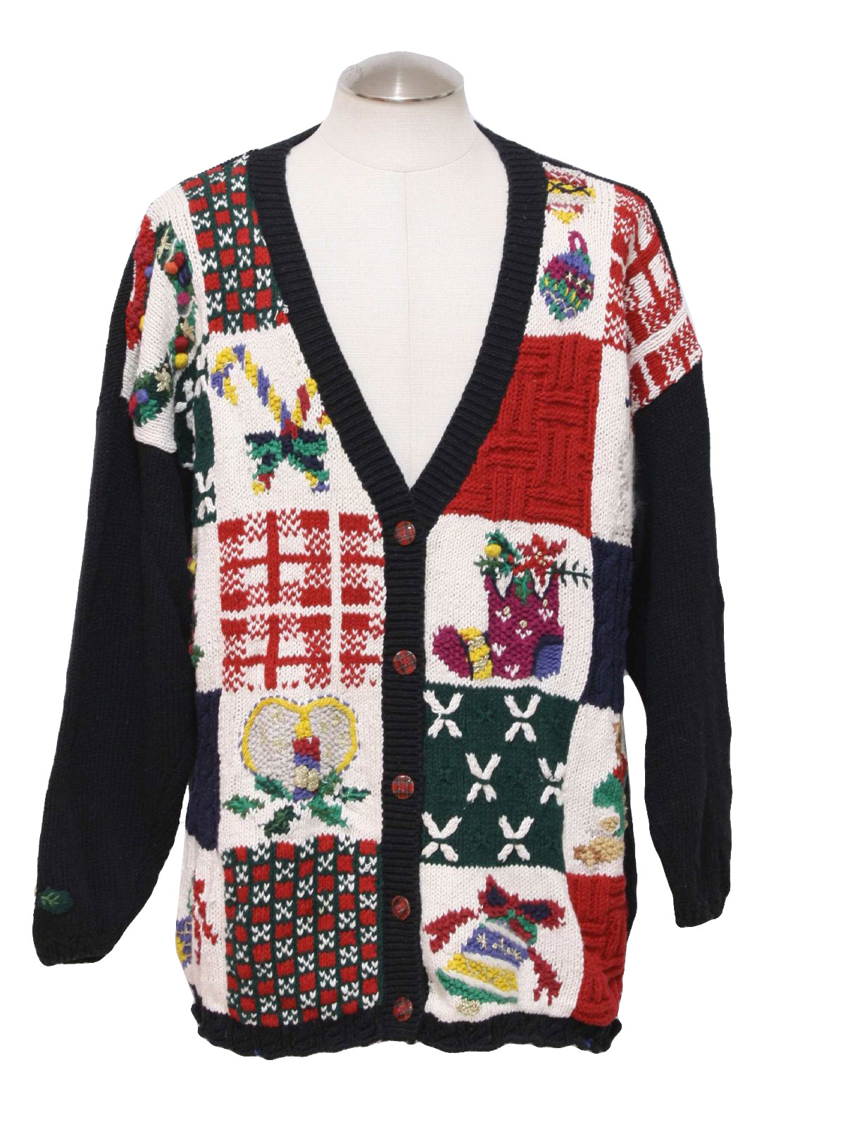 Country Kitsch Ugly Christmas Cardigan Sweater: -Honors - Unisex black ...