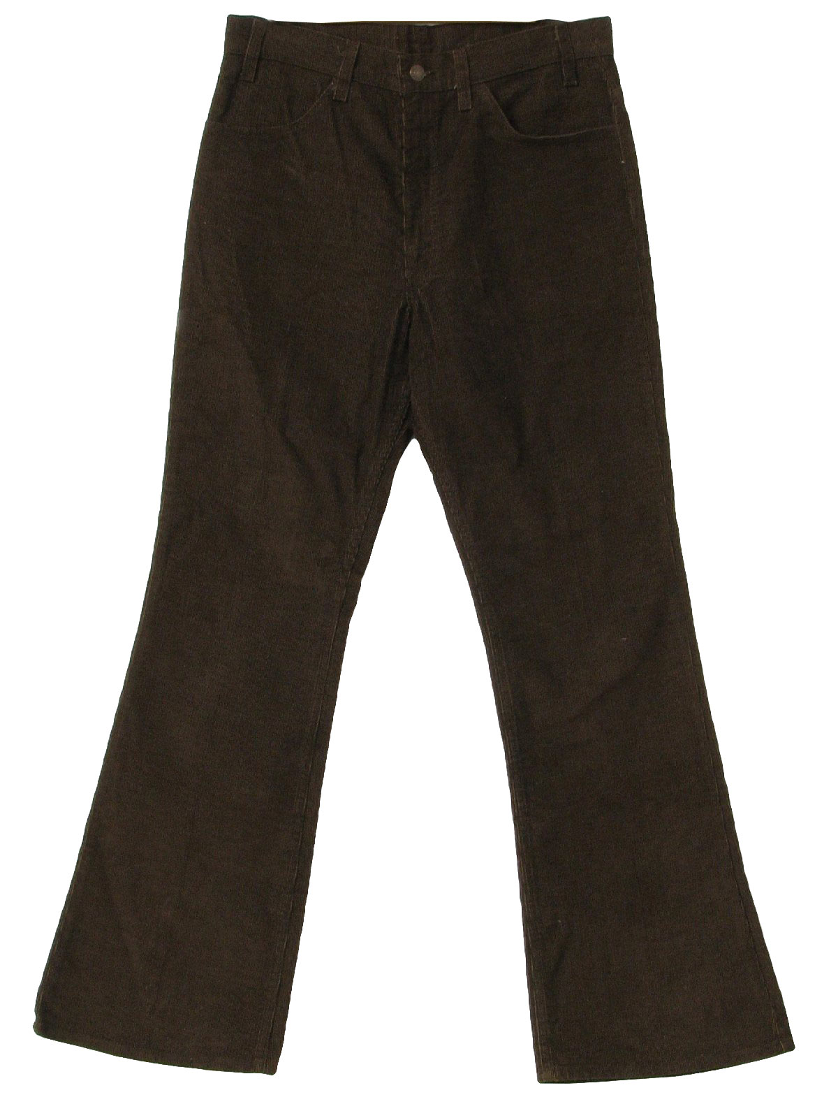 Retro Seventies Bellbottom Pants: 70s -Levis- Mens brown cotton pinwale ...