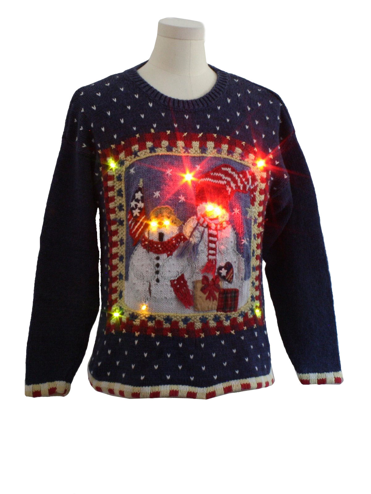 Patriotic Lightup Ugly Christmas Sweater : -Tiara International- Unisex ...