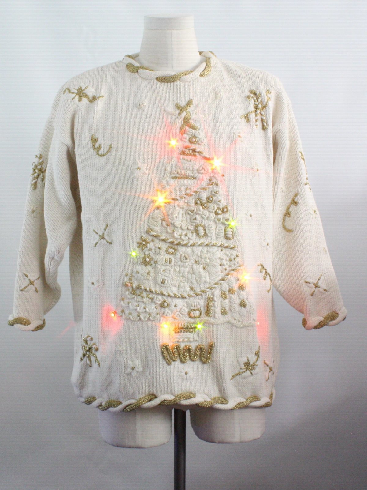 80s Retro Lightup Ugly Christmas Sweater 90s Vintage Ak Christmas