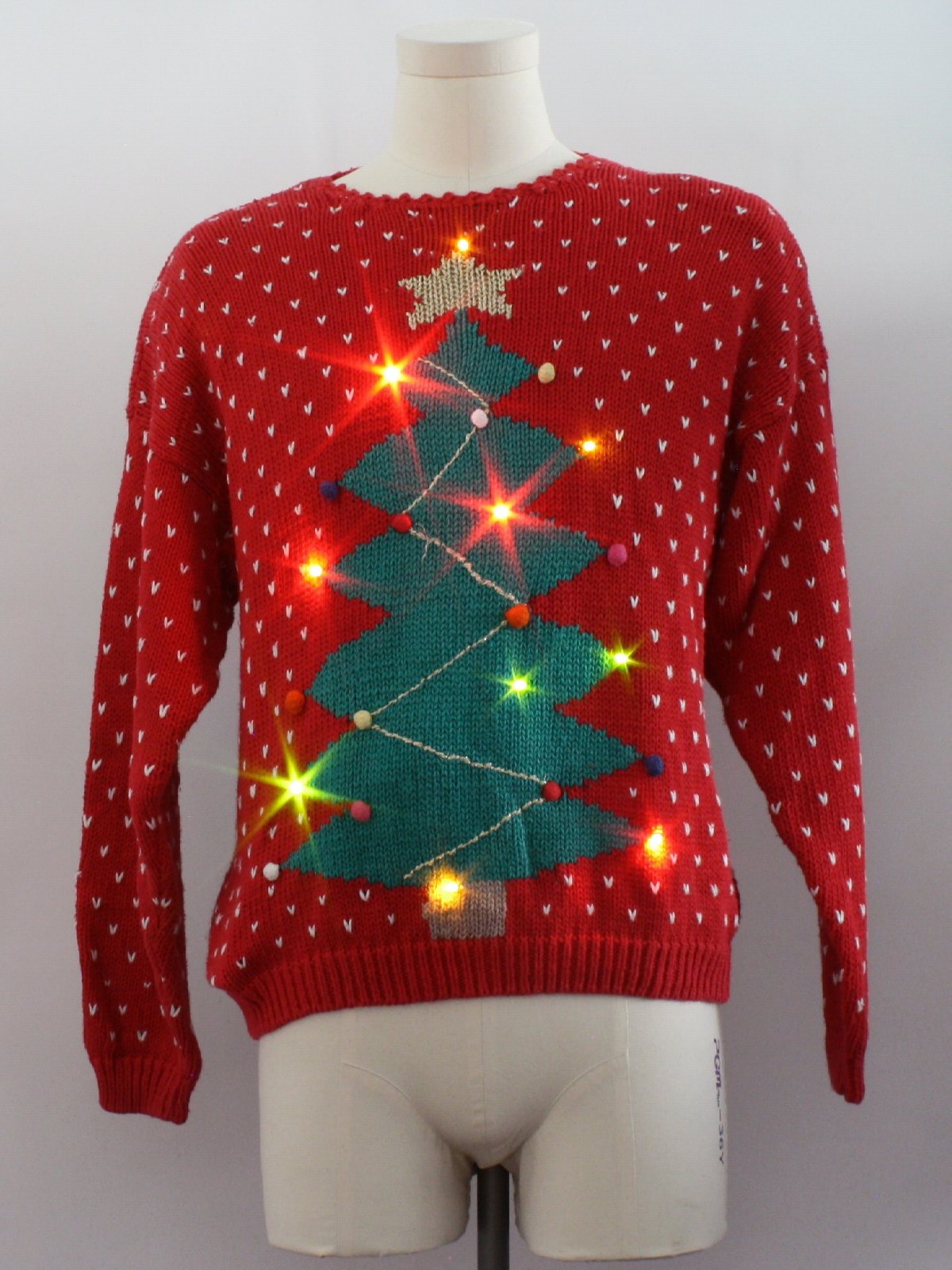 1980's Lightup Ugly Christmas Sweater (Shenanigans): 80s authentic ...