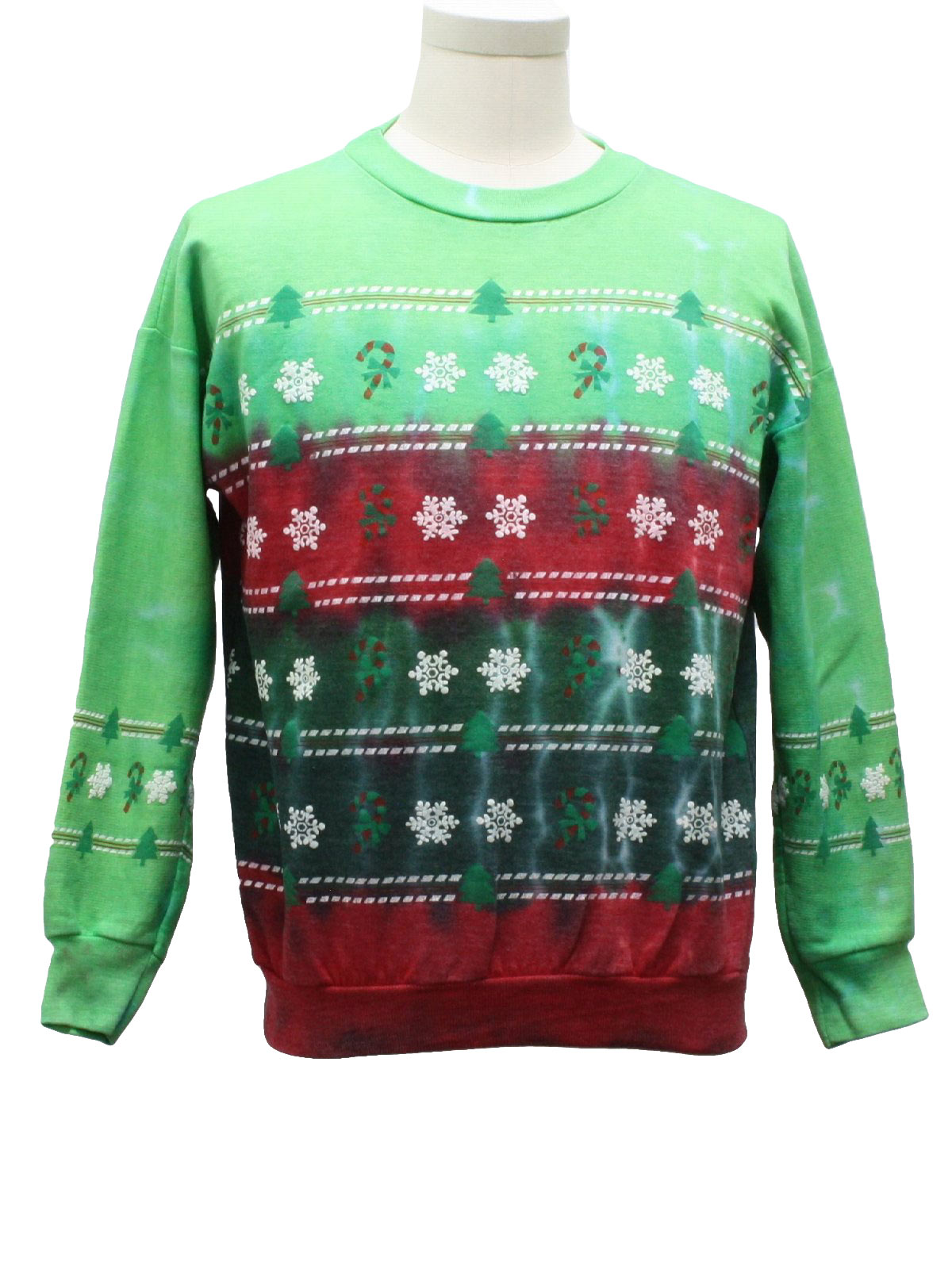 1980's Retro Womens Tie Dyed Ugly Christmas Sweatshirt: 80s authentic ...