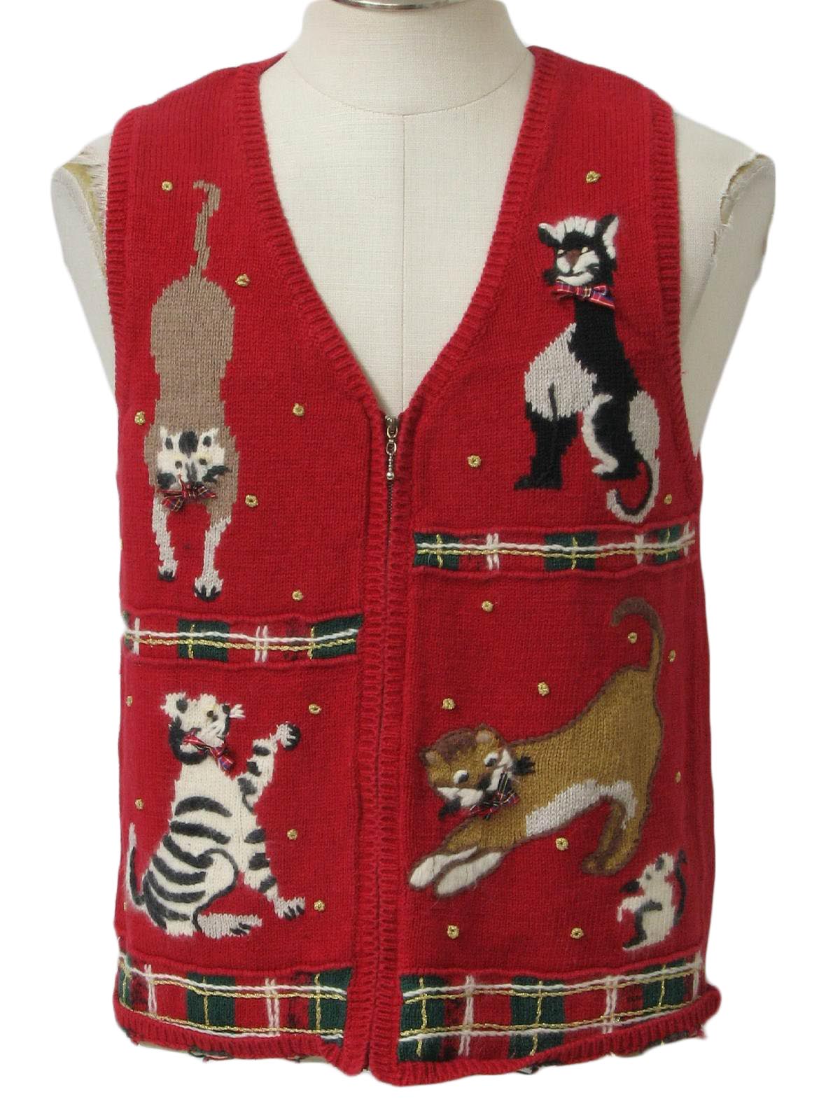 cat christmas vest