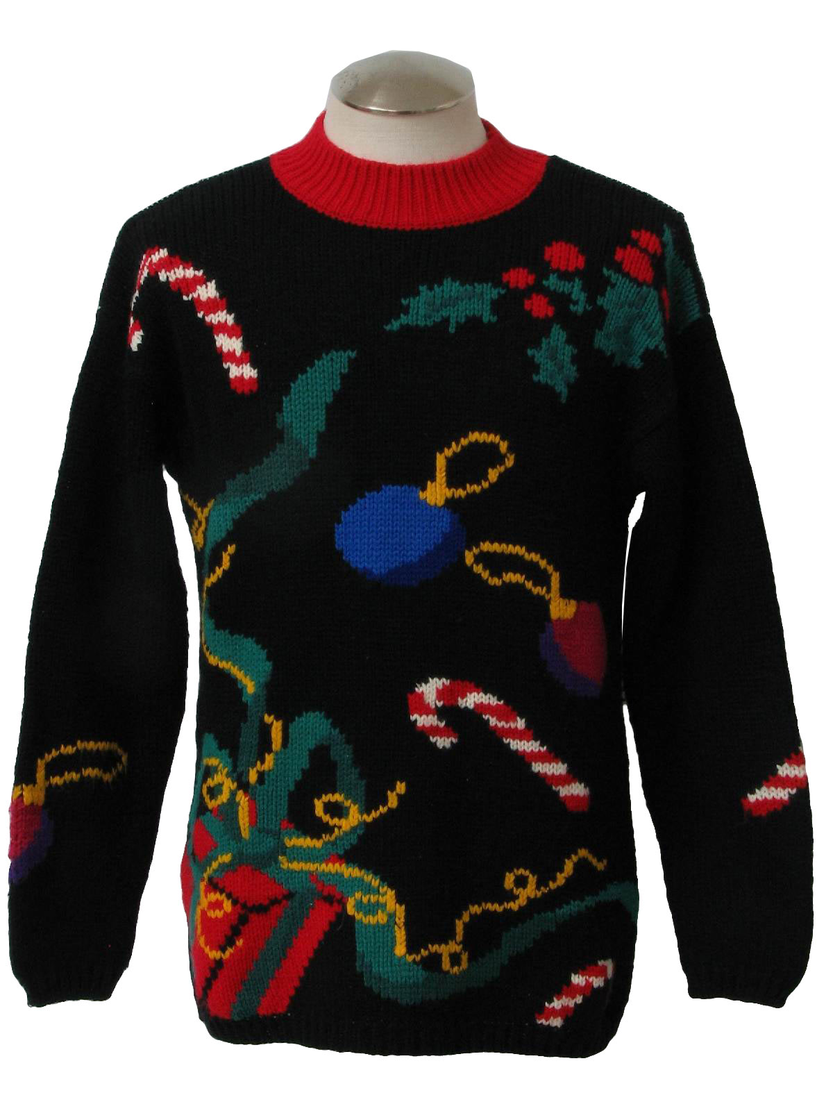 Ugly Christmas Sweater: -Karen Scott- Unisex black background acrylic ...