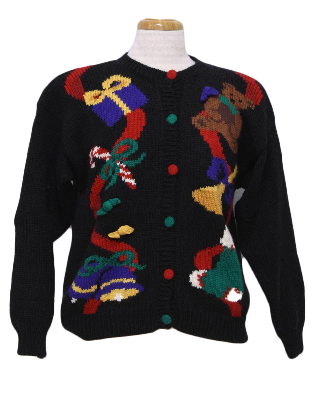 1990's Womens Ugly Christmas Sweater (Karen Scott): 90s authentic ...