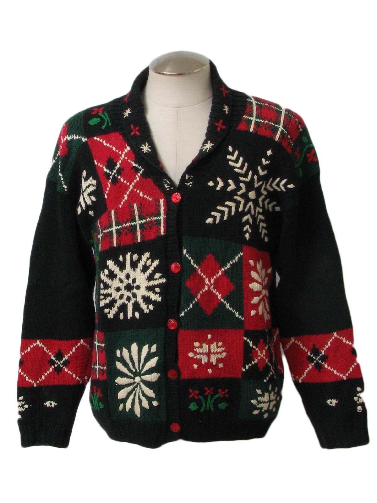 Ugly Christmas Cardigan Sweater: -PBJ Sport- Unisex black background ...