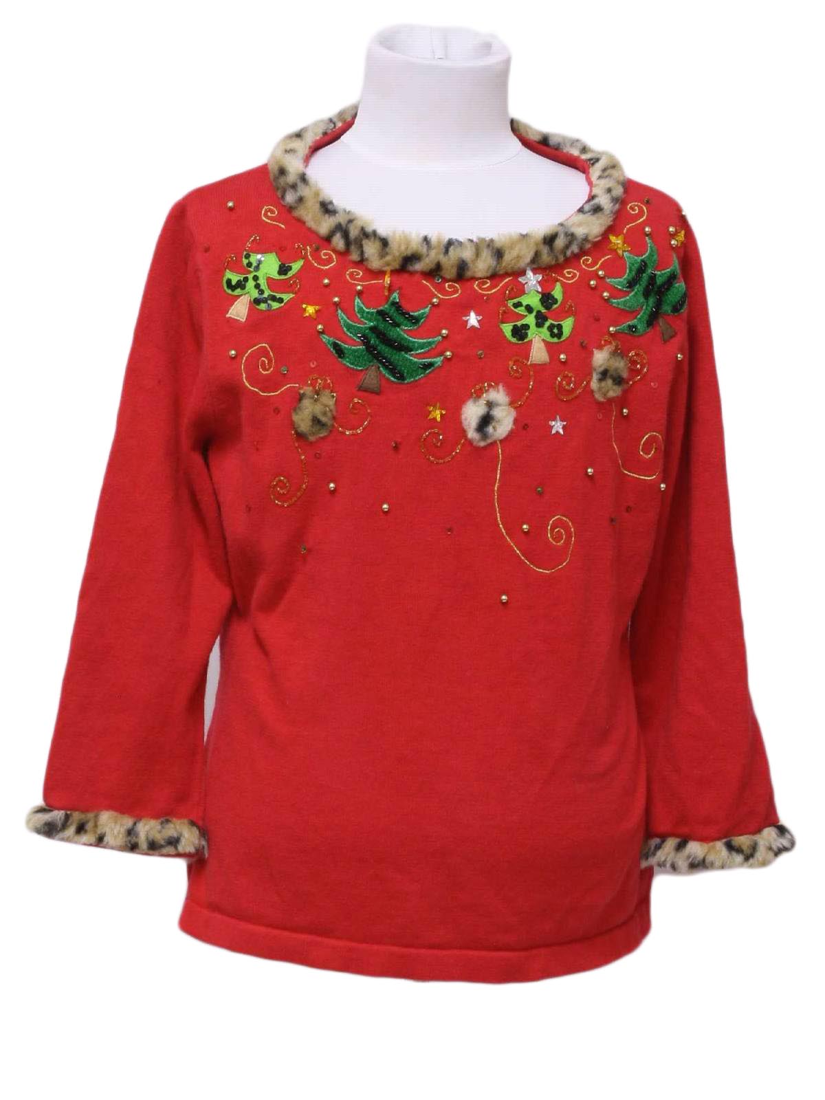 Womens/Girls Ugly Christmas Sweater Shirt: -Jack B Quick- Girls Red ...