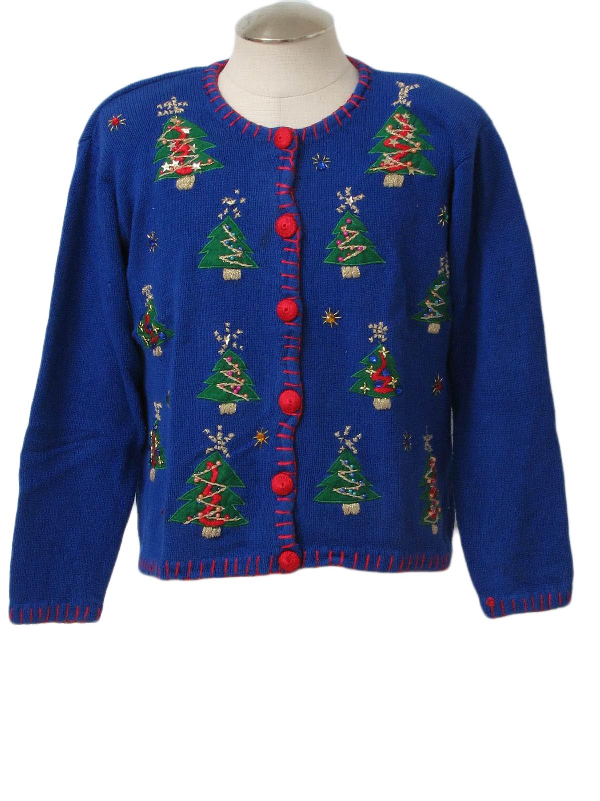 Womens Ugly Christmas Sweater : -Lisa International- Womens blue ...