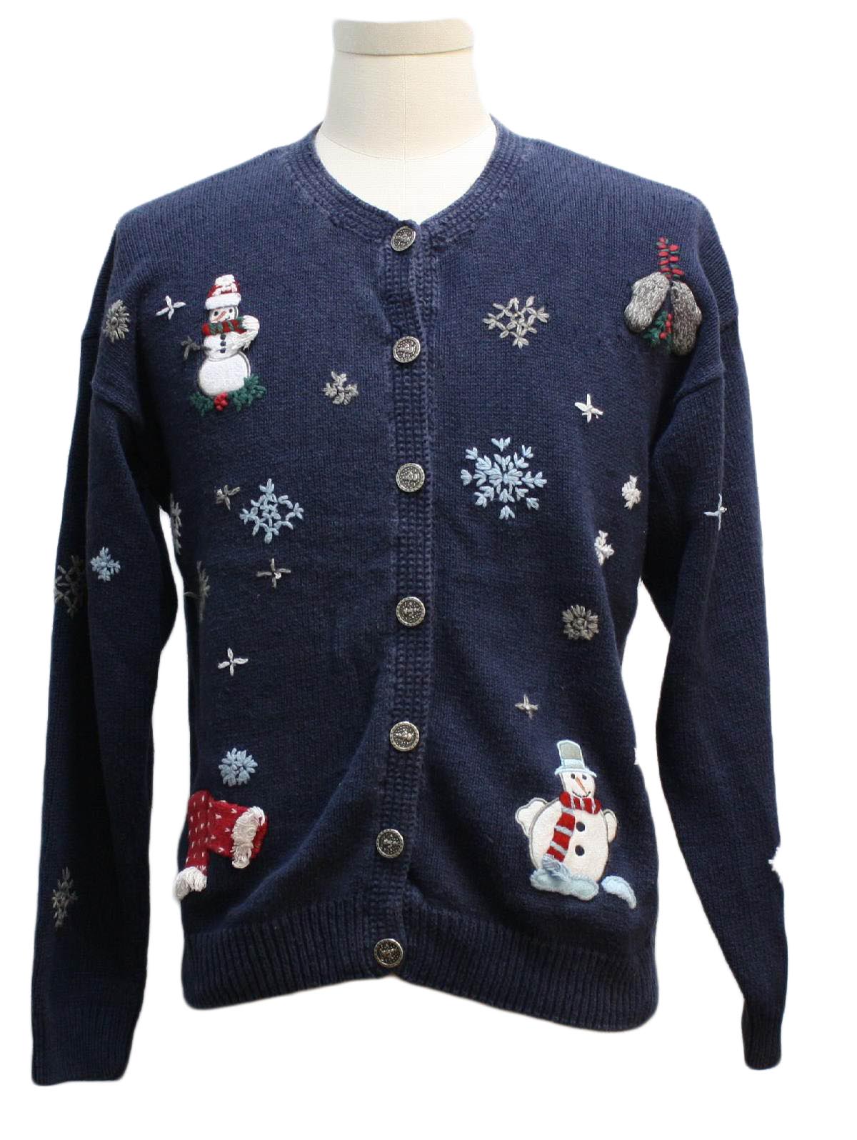 Womens Ugly Christmas Sweater: -Northern Reflections- Womens midnight ...