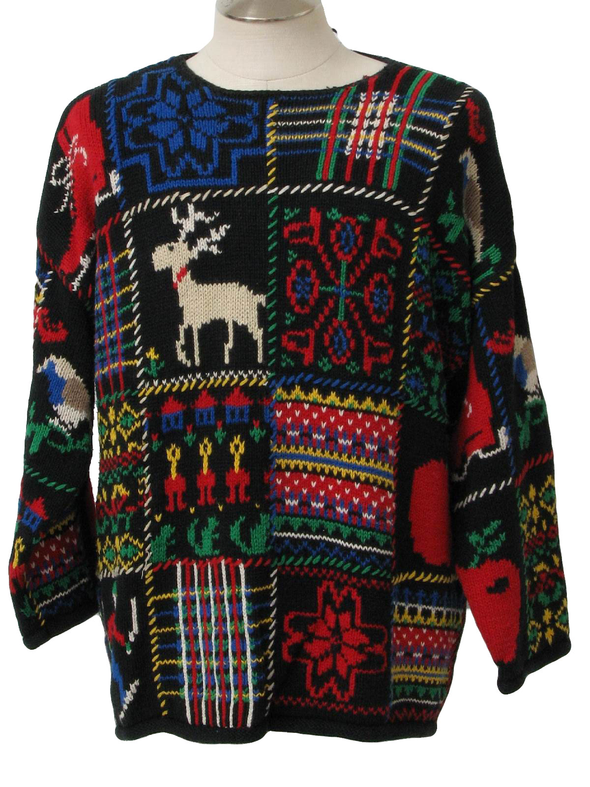 Totally 80s Look Cosby Style Ugly Christmas Sweater: Totally retro look ...