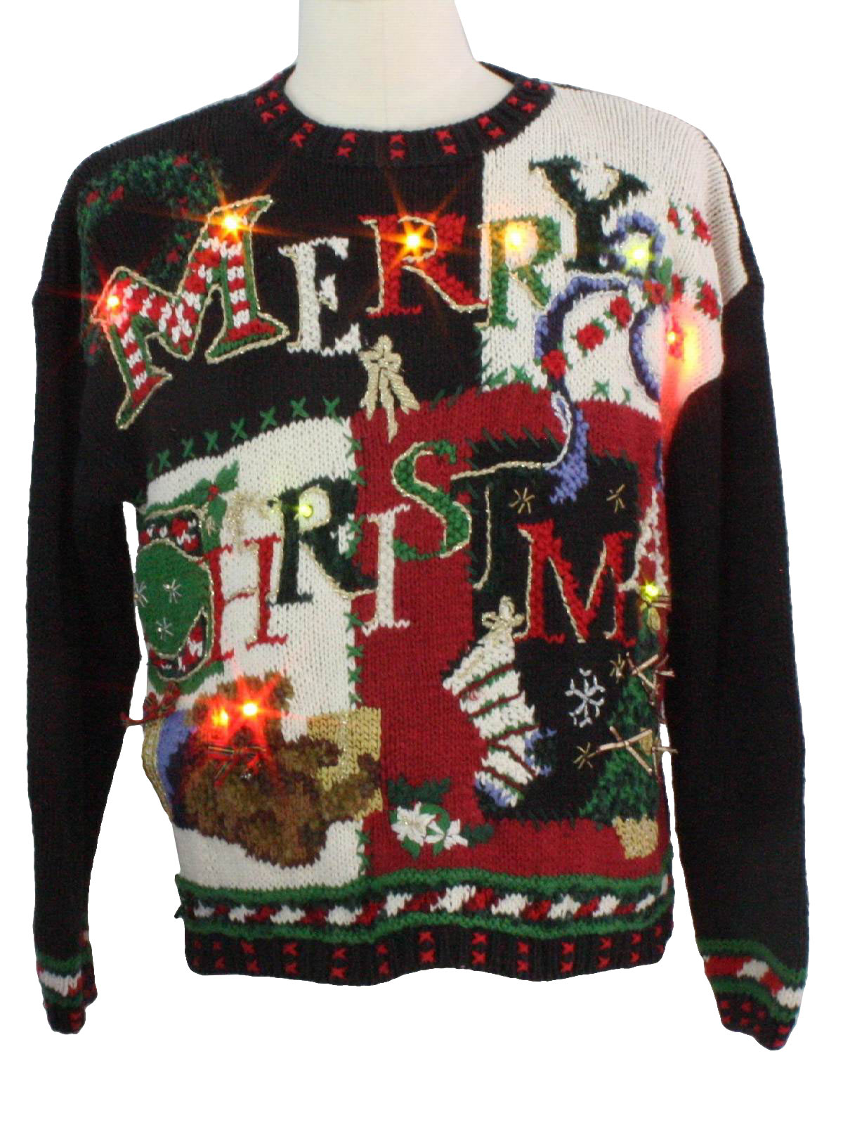 Womens Light up Ugly Christmas Sweater: -Heirloom Collectibles- Womens ...