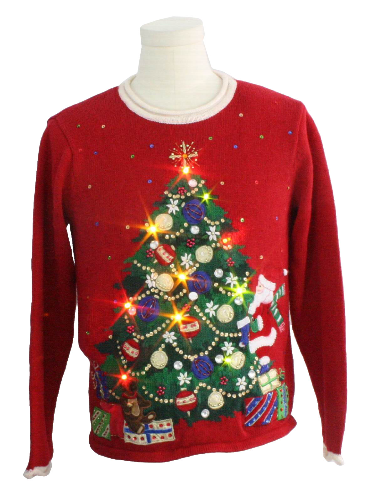 Womens Light up Ugly Christmas Sweater: -Tiara International - Womens ...