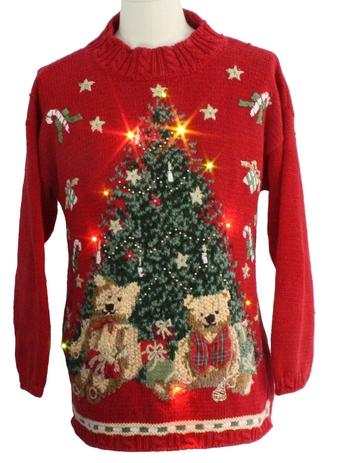 Light up Ugly Christmas Sweater: -Heirloom Collectibles- Unisex red ...