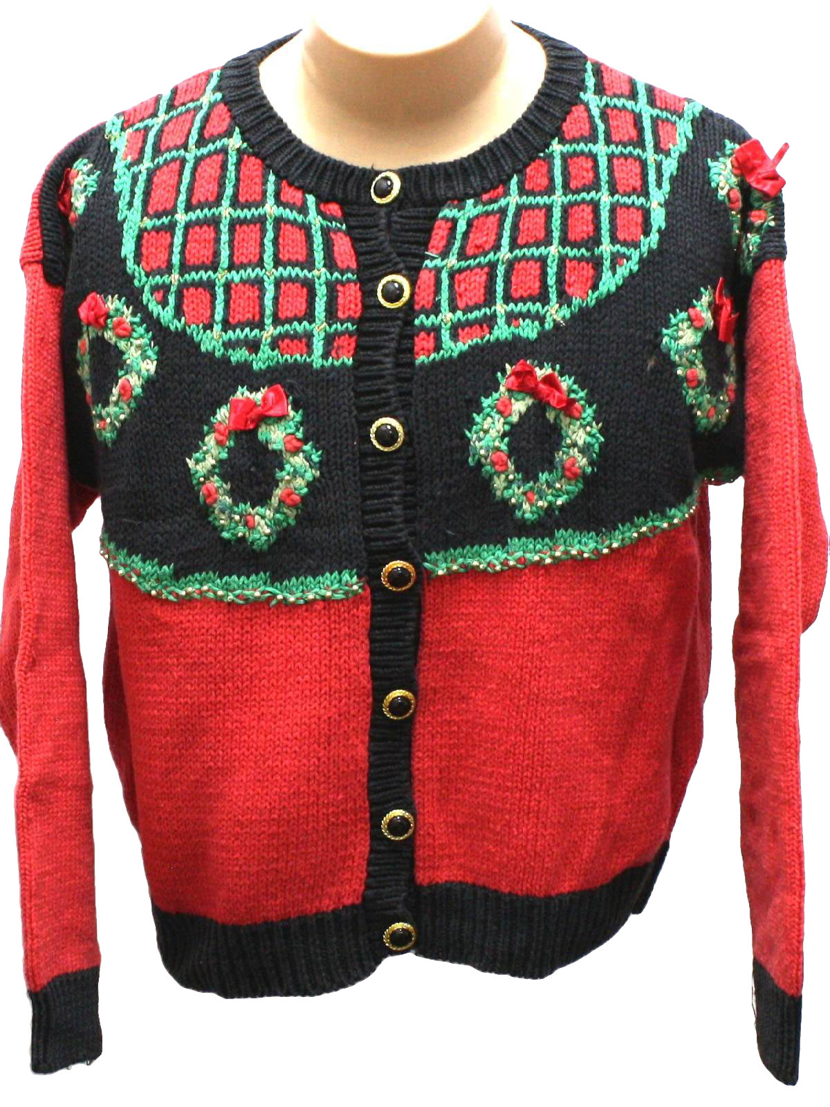 Womens Ugly Christmas Sweater : -Baxter and Wells - Womens Red ...