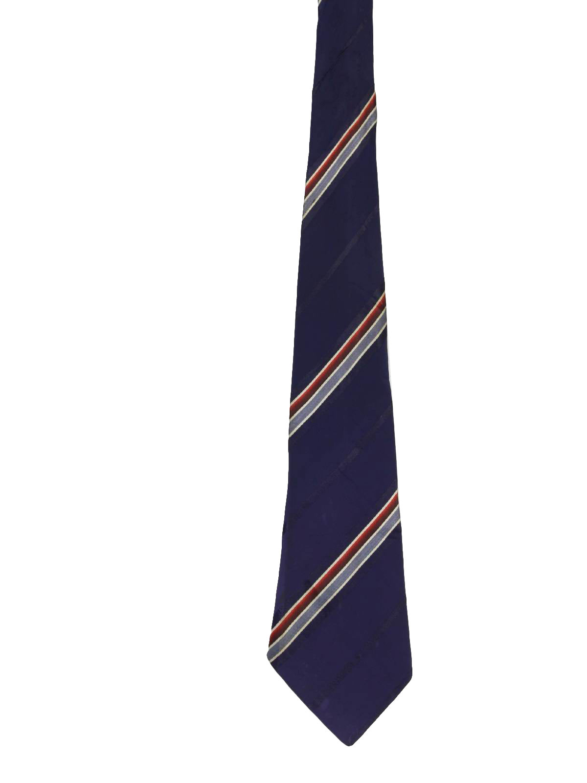Vintage 1930s Neck Tie: 30s -No Label- Mens navy blue background, white ...