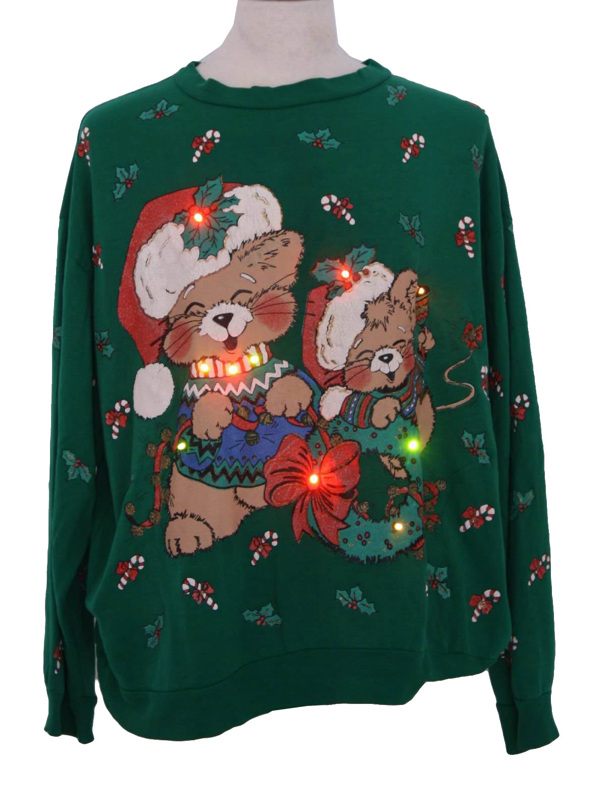 Retro 80's Lightup Ugly Christmas Sweatshirt: 80s authentic vintage ...