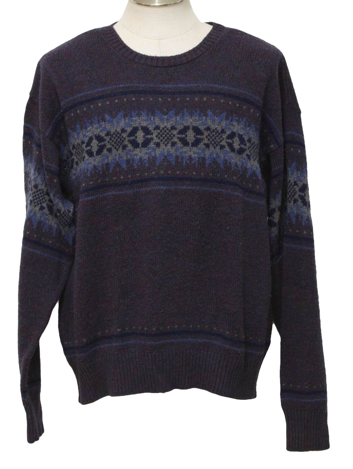 Vintage Reed St. James Nineties Sweater: 90s -Reed St. James- Mens dark ...