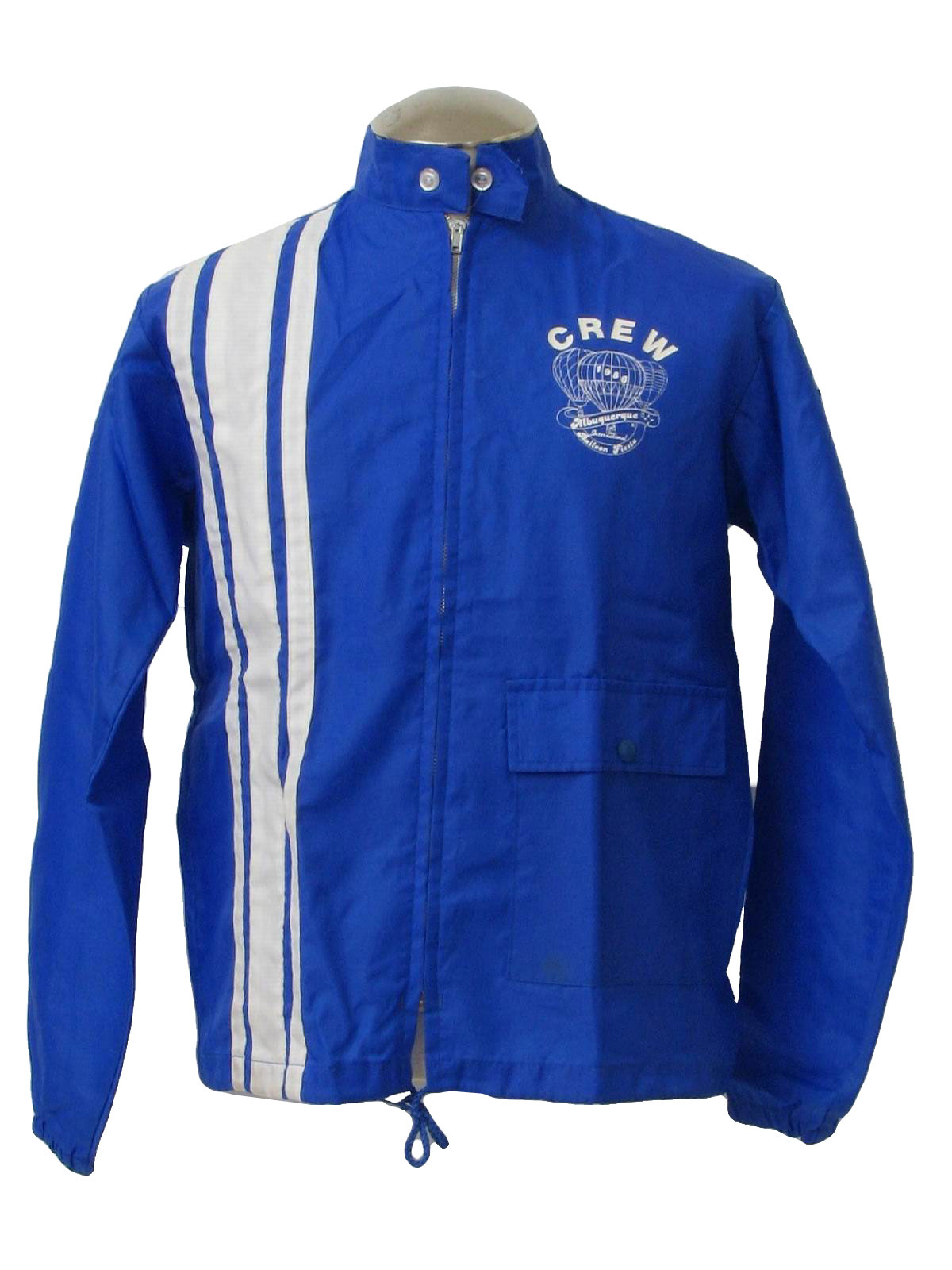 80's Vintage Jacket: 80s -Ebert- Unisex sapphire blue and white nylon ...