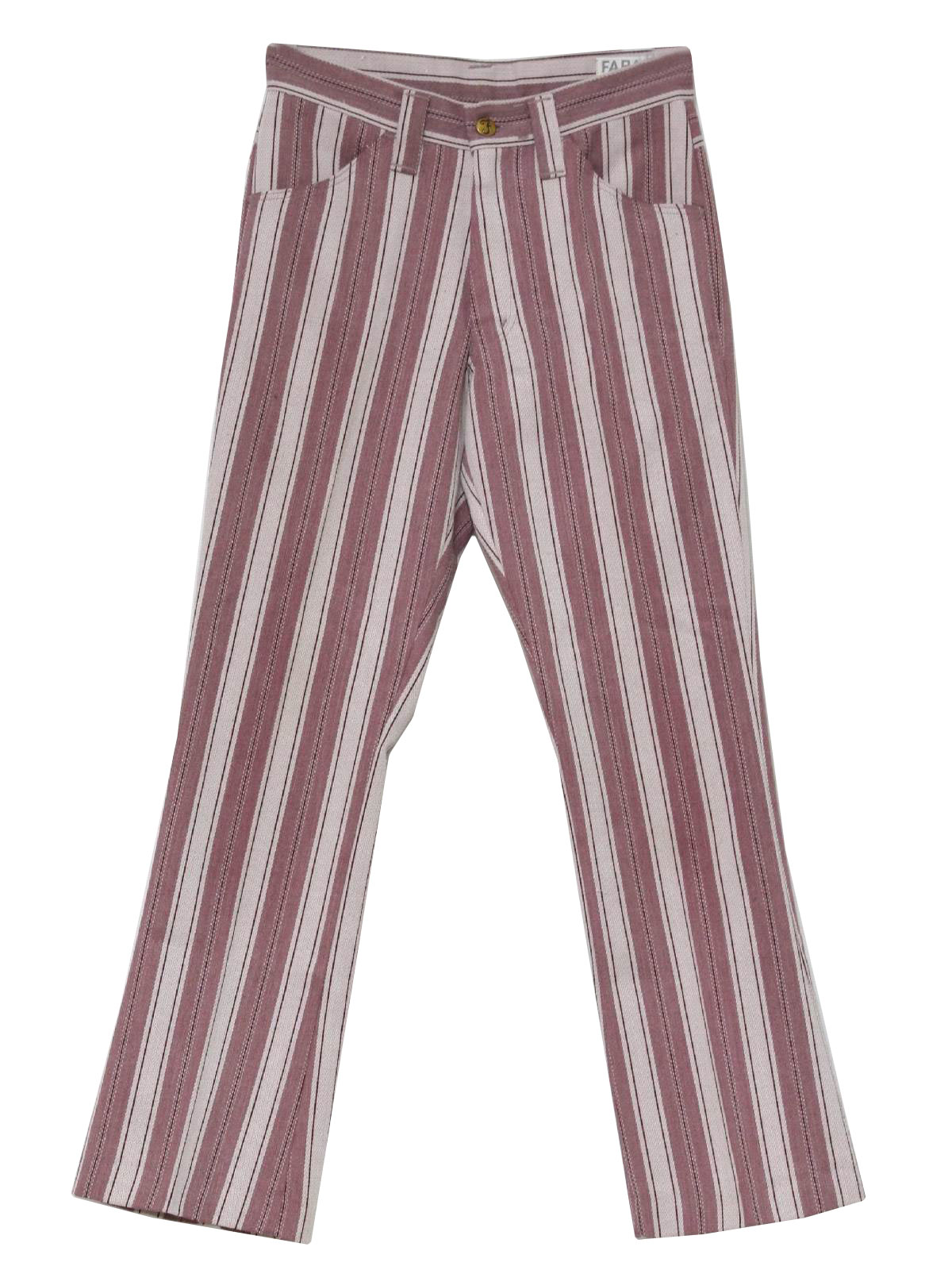 Retro 1970's Pants (Farah) : 70s -Farah- Mens beige, maroon and