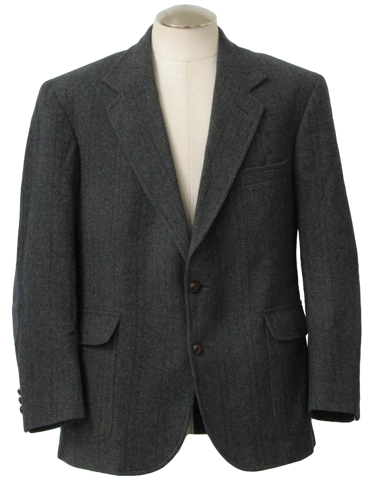1990's Vintage Pendleton Jacket: 90s -Pendleton- Mens charcoal grey ...
