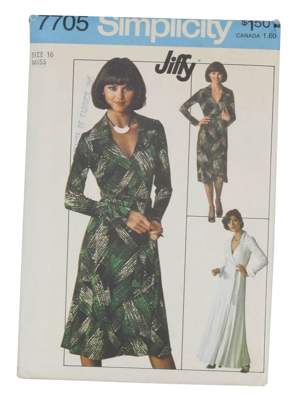 Vintage Simplicity Pattern No. 7705 1970s Sewing Pattern: 1976 ...