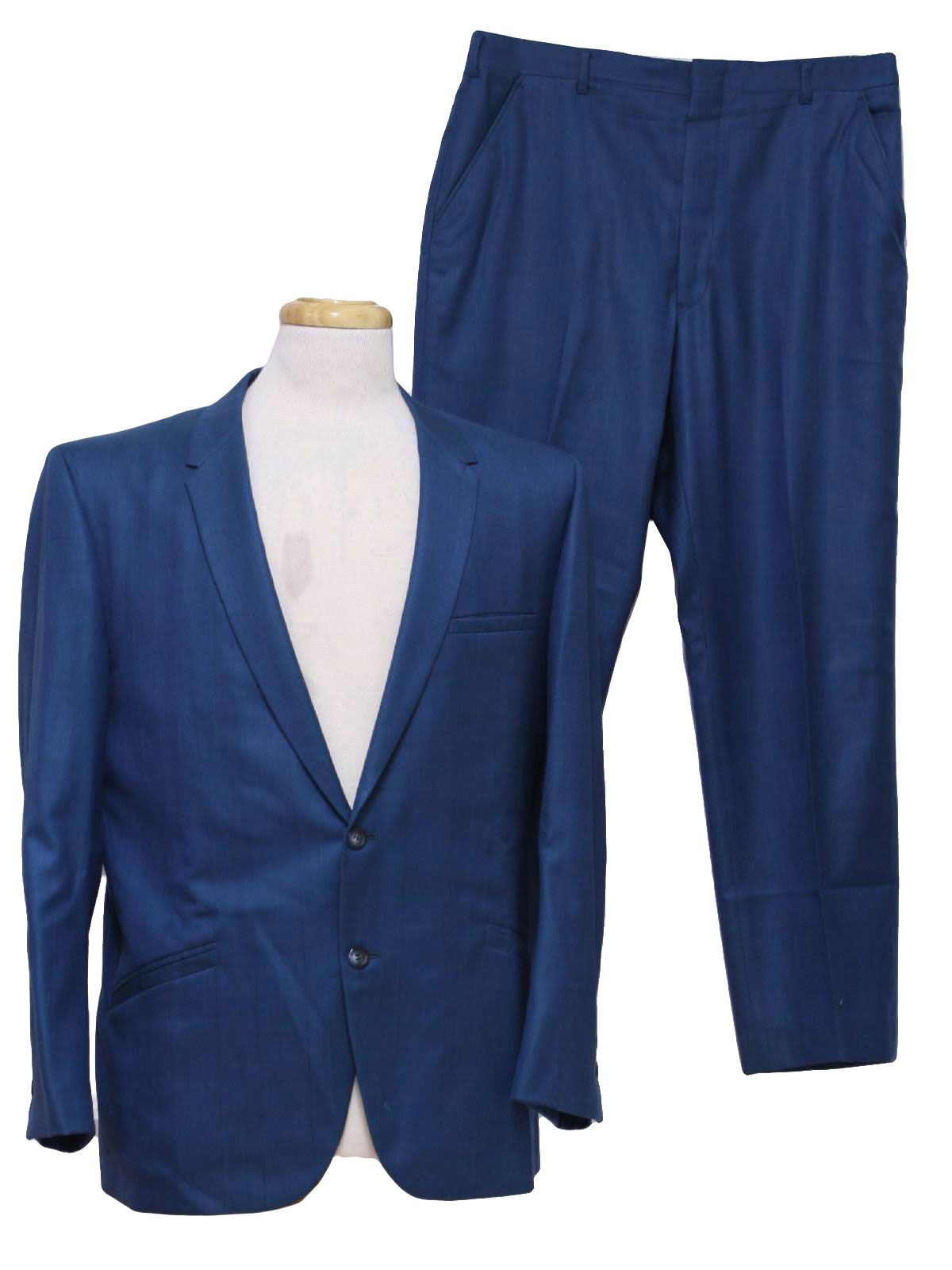 Retro 60s Suit (Pennys) : 60s -Pennys- Mens sheeny, dark turquoise ...