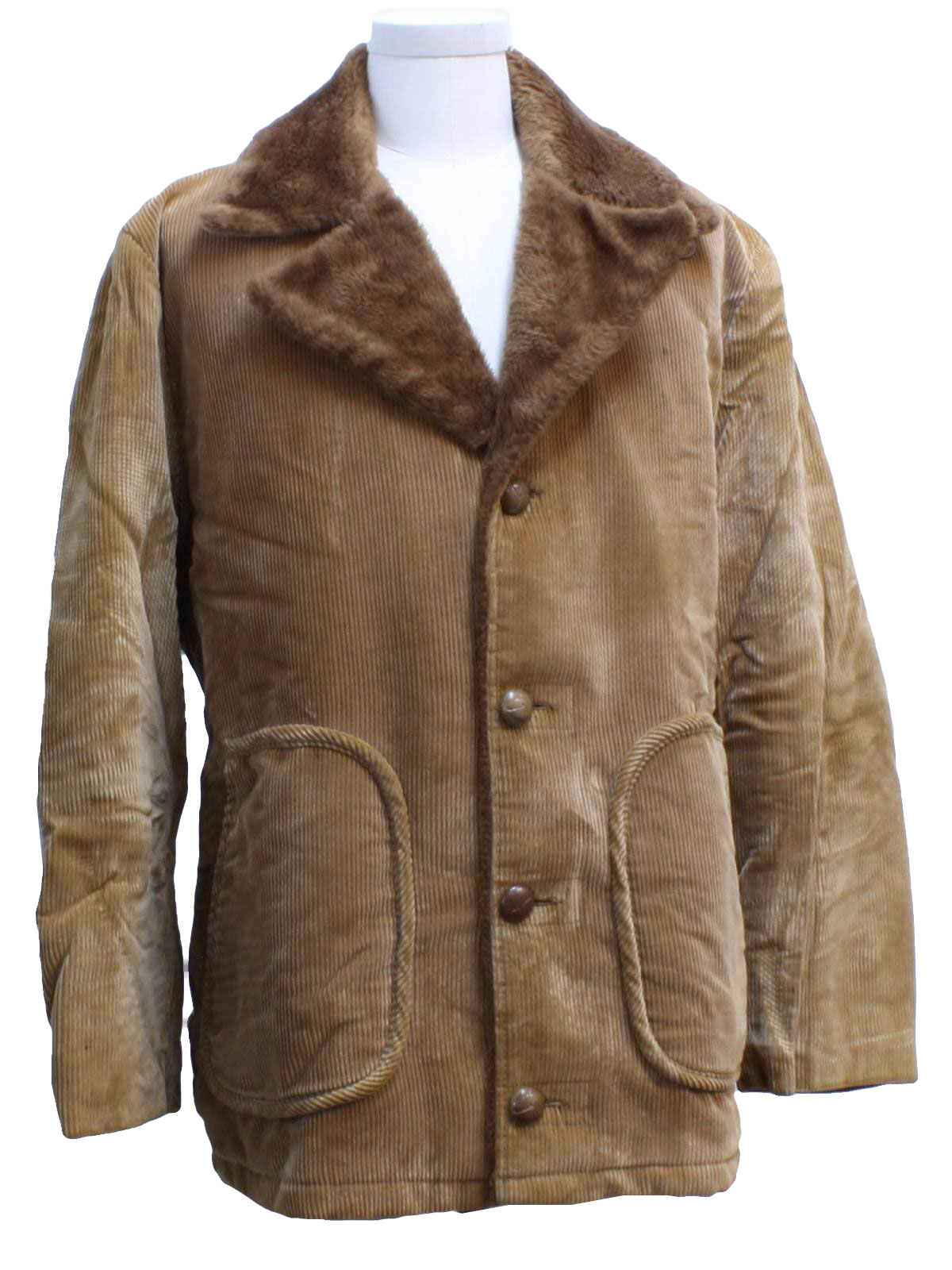 Vintage VIP 70's Jacket: 70s -VIP- Mens tan and brown cotton blend ...