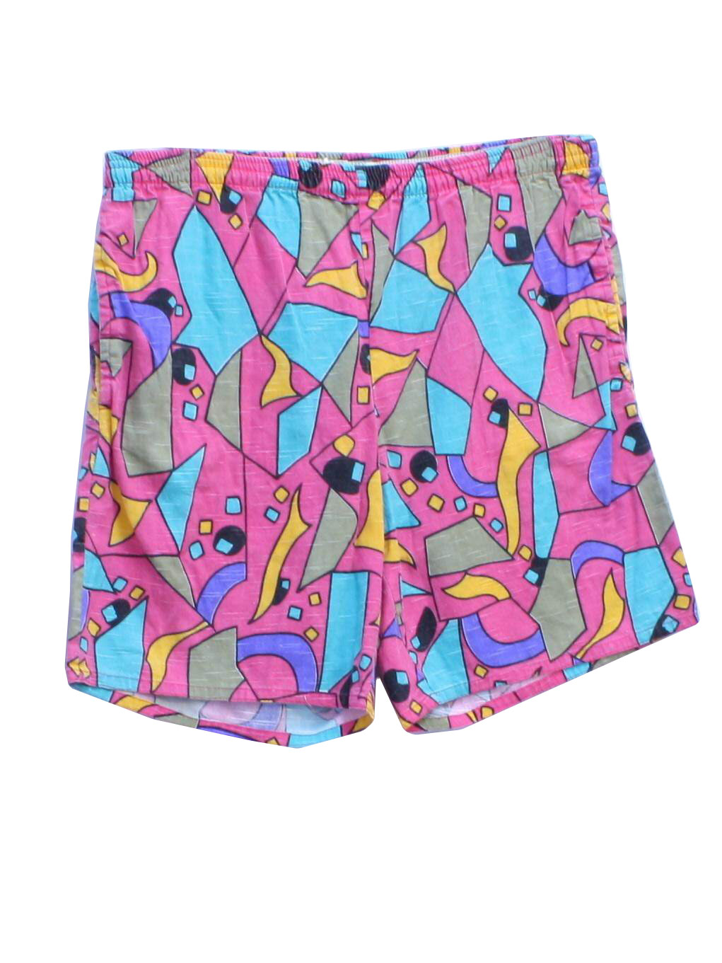 1980s Vintage Shorts: 80s -Sports Paradise- Mens pink background with ...