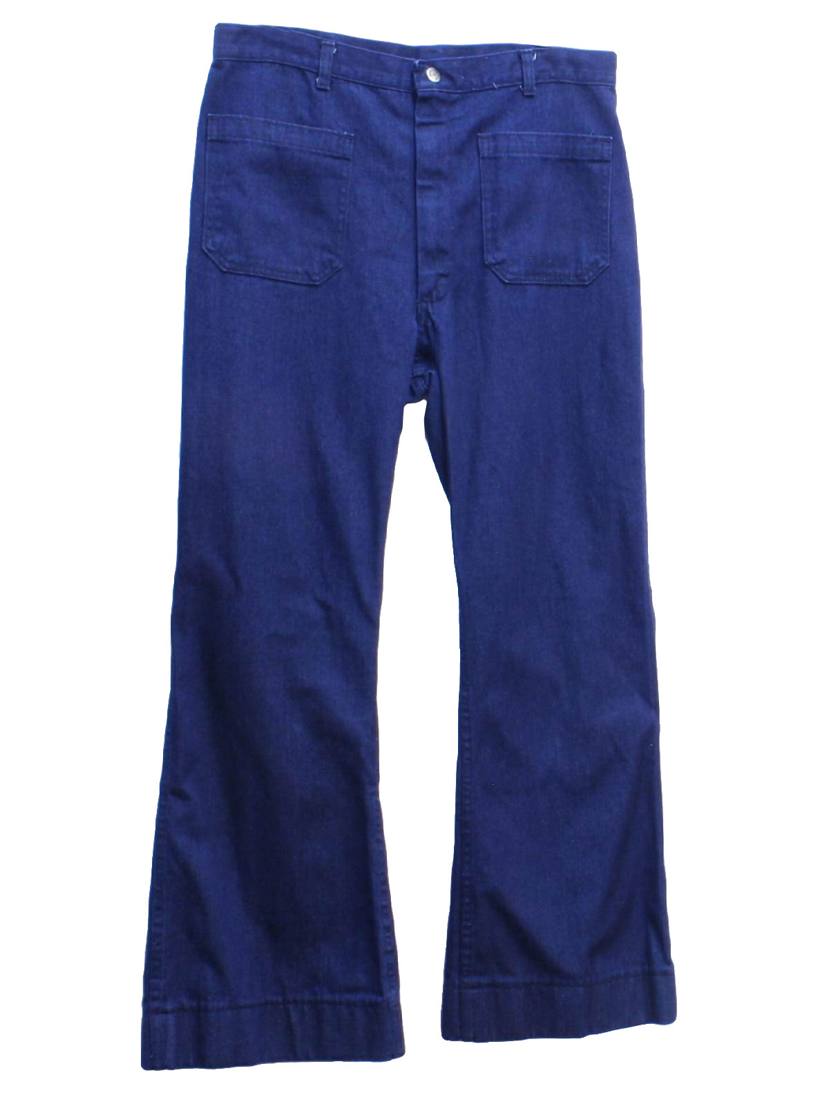 70s Retro Bellbottom Pants: 70s -Navdungaree- Mens dark blue cotton ...