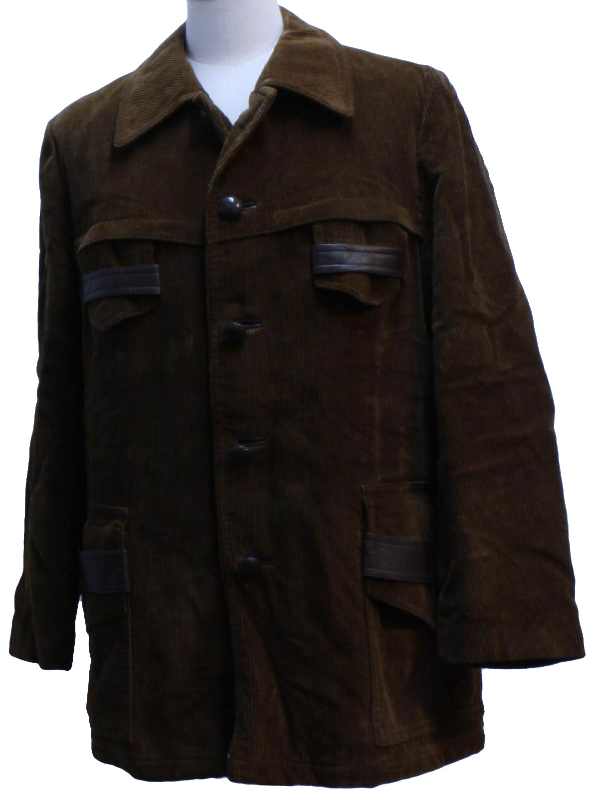Retro 1970's Jacket (Peters) : 70s -Peters- mens brown cotton blend ...