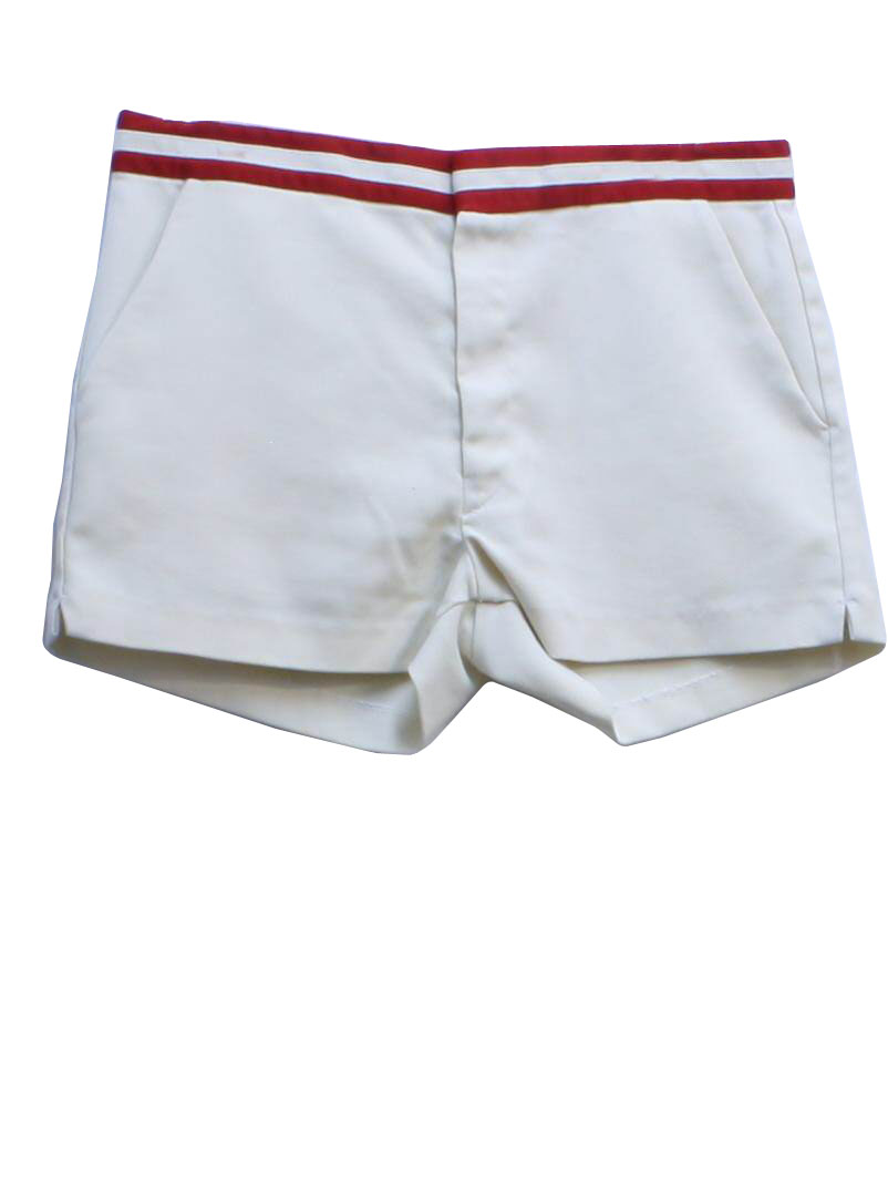 Retro 1970s Shorts: 70s -Tennis Aurora- Mens creamy off white ...