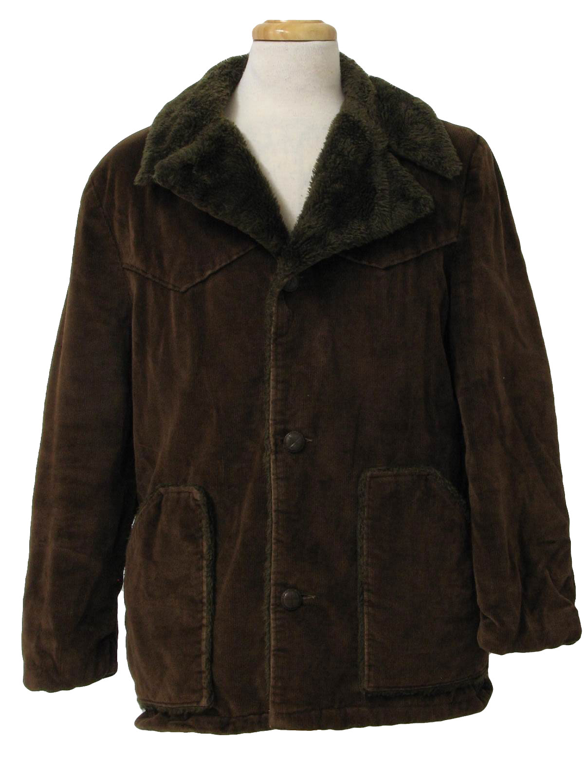 1970's Retro Jacket: 70s -Stilton- Mens dark brown corduroy car coat ...