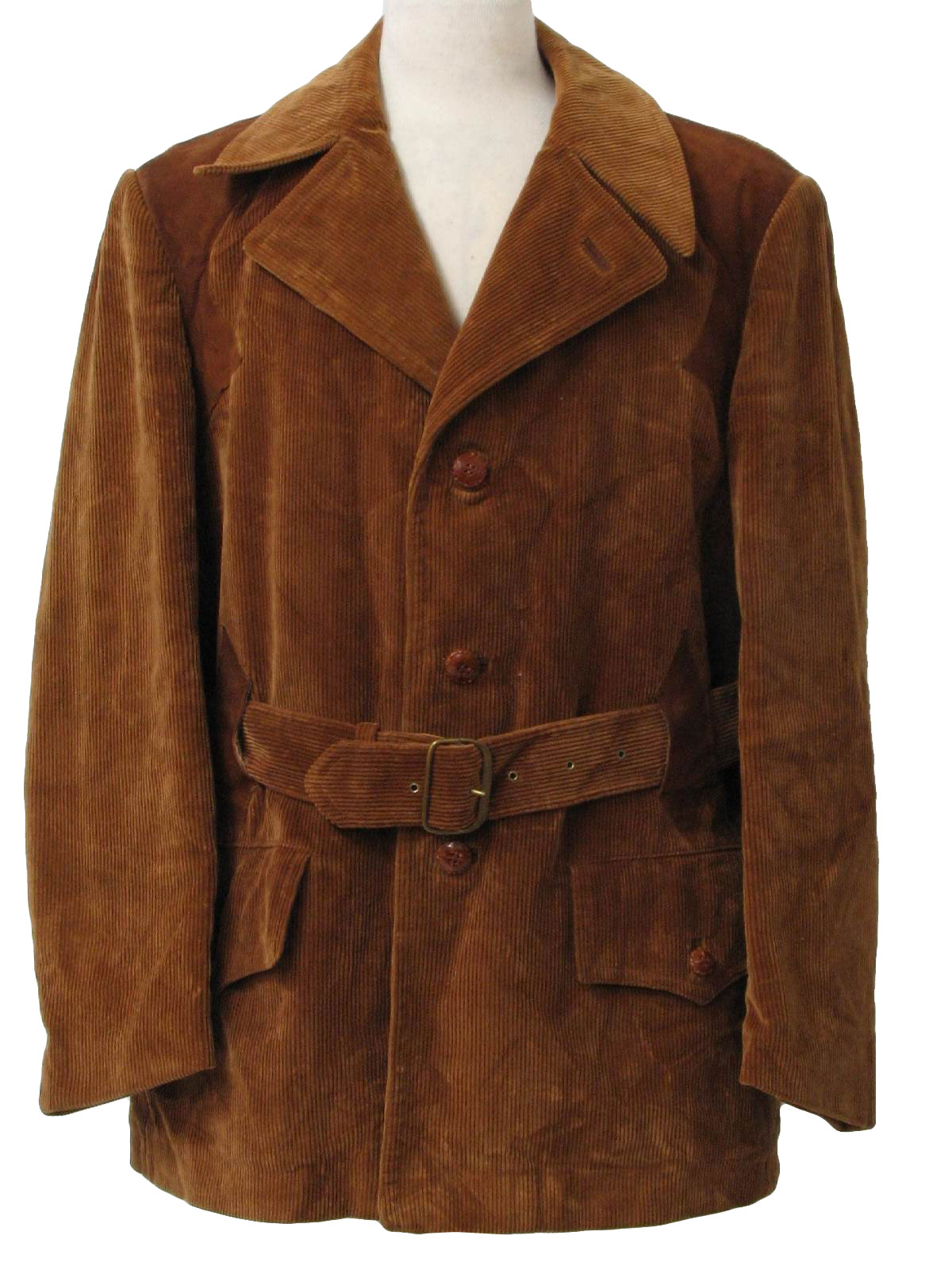 1970s Vintage Jacket: 70s -Europe Craft Imported- Mens Carmel tan