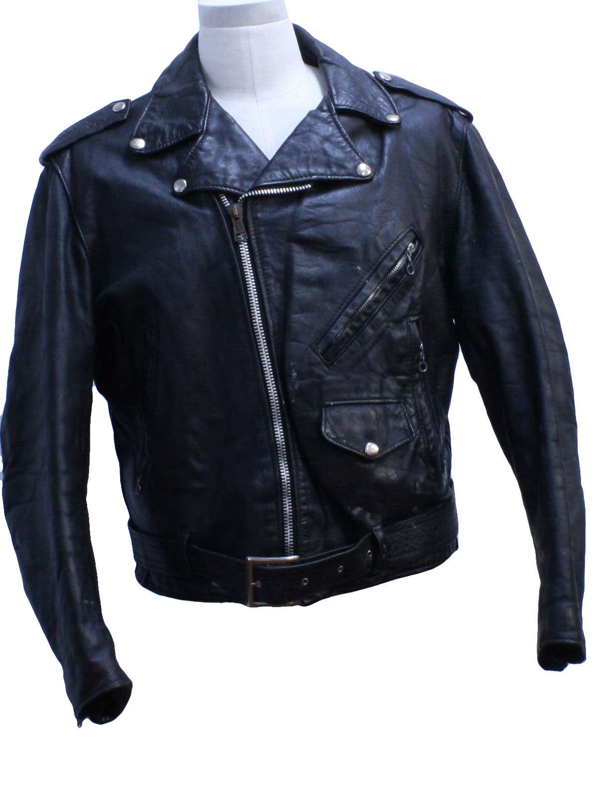 Retro 90s Leather Jacket (Bukman) : 90s -Bukman- Mens black leather ...