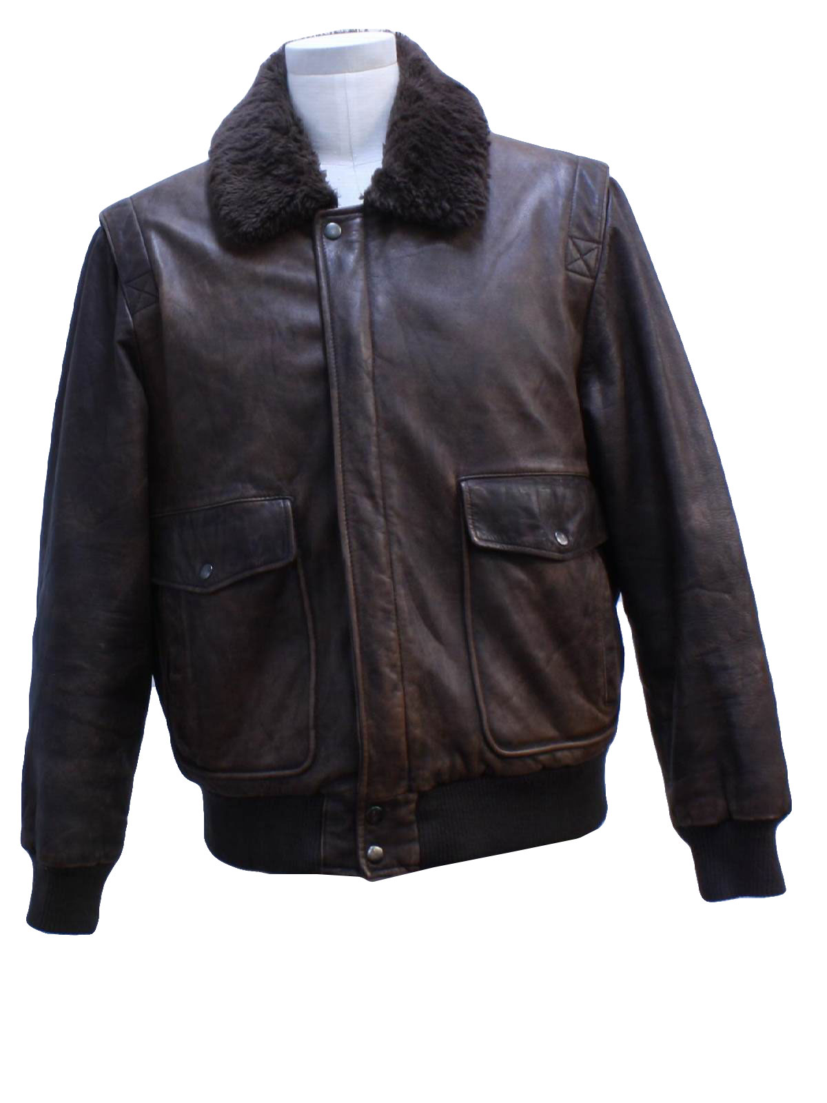 1980's Leather Jacket (Aberdeen): 80s -Aberdeen- Mens soft dark brown ...