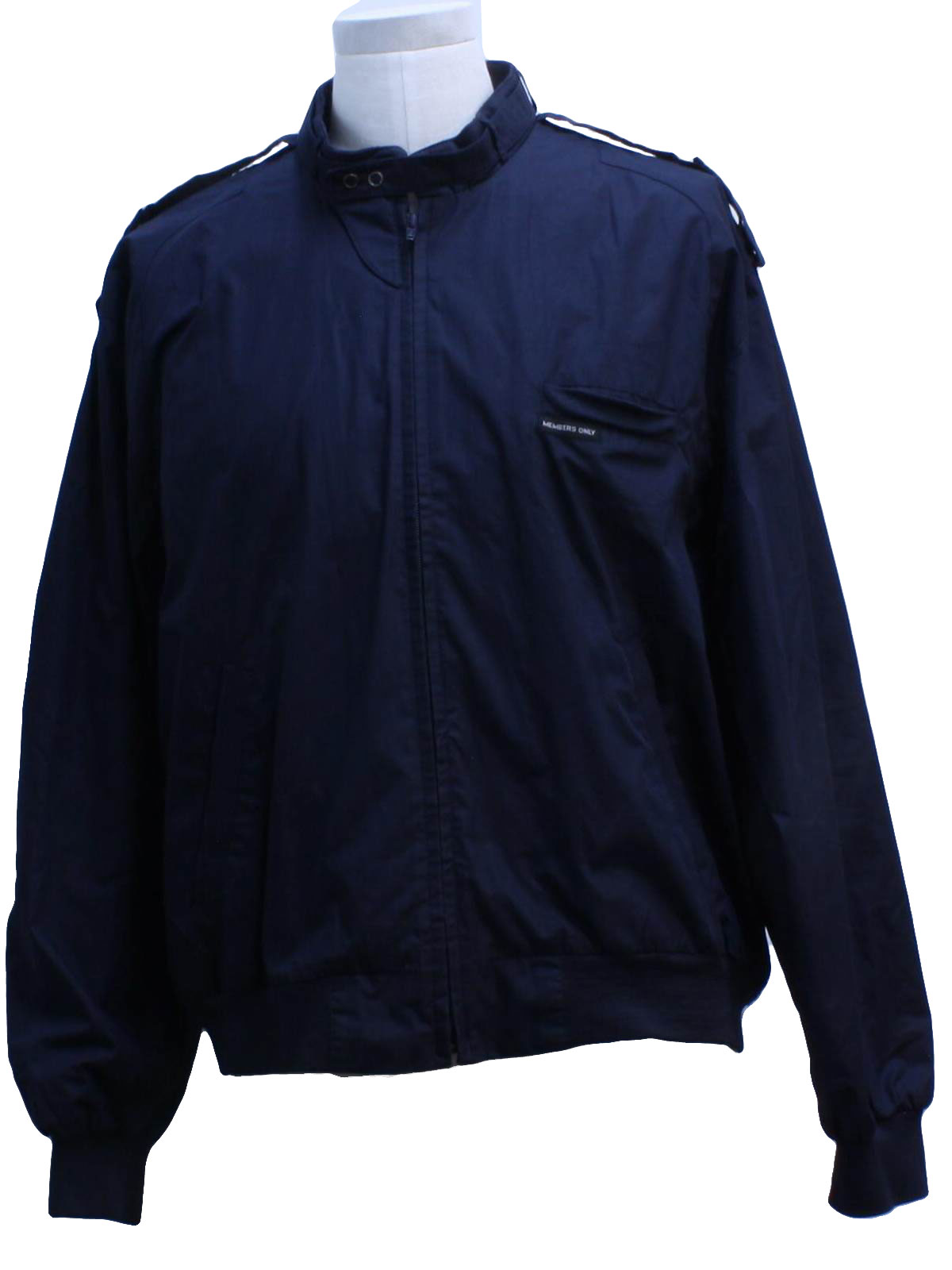 Eighties Vintage Jacket: 80s style -Members Only- Mens dark blue cotton ...