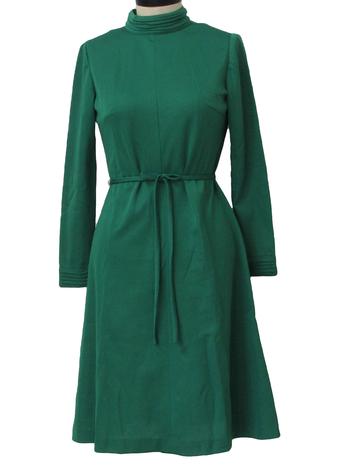 Leslie Fay 70's Vintage Dress: 70 -Leslie Fay- Womens emerald green ...