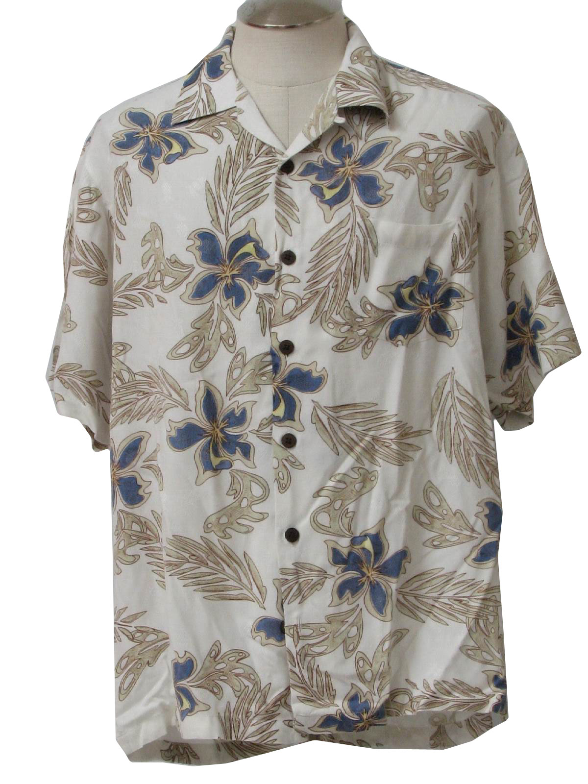 Retro 1990s Hawaiian Shirt: 90s -Sgt Leisure Maui Hawaii Kauai- Mens ...