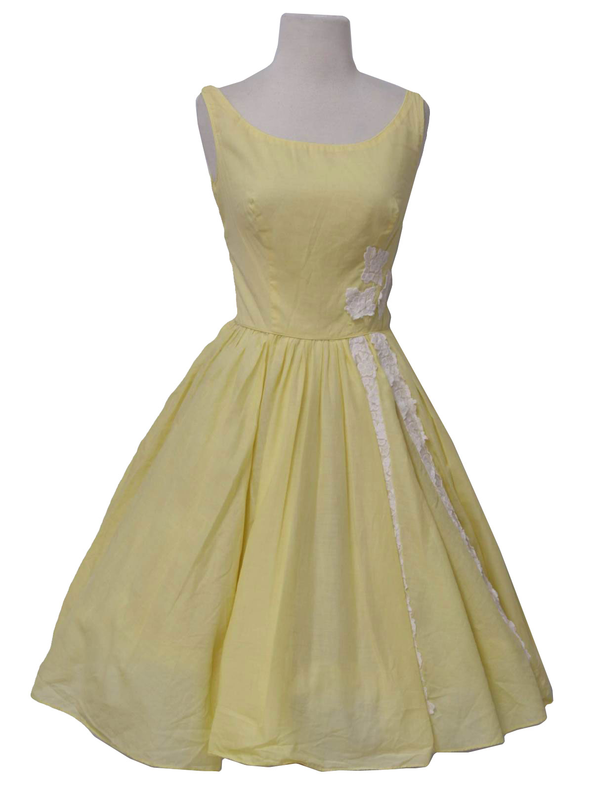 50s Dress (Missing Label): 50s -Missing Label- Womens sunshine yellow ...