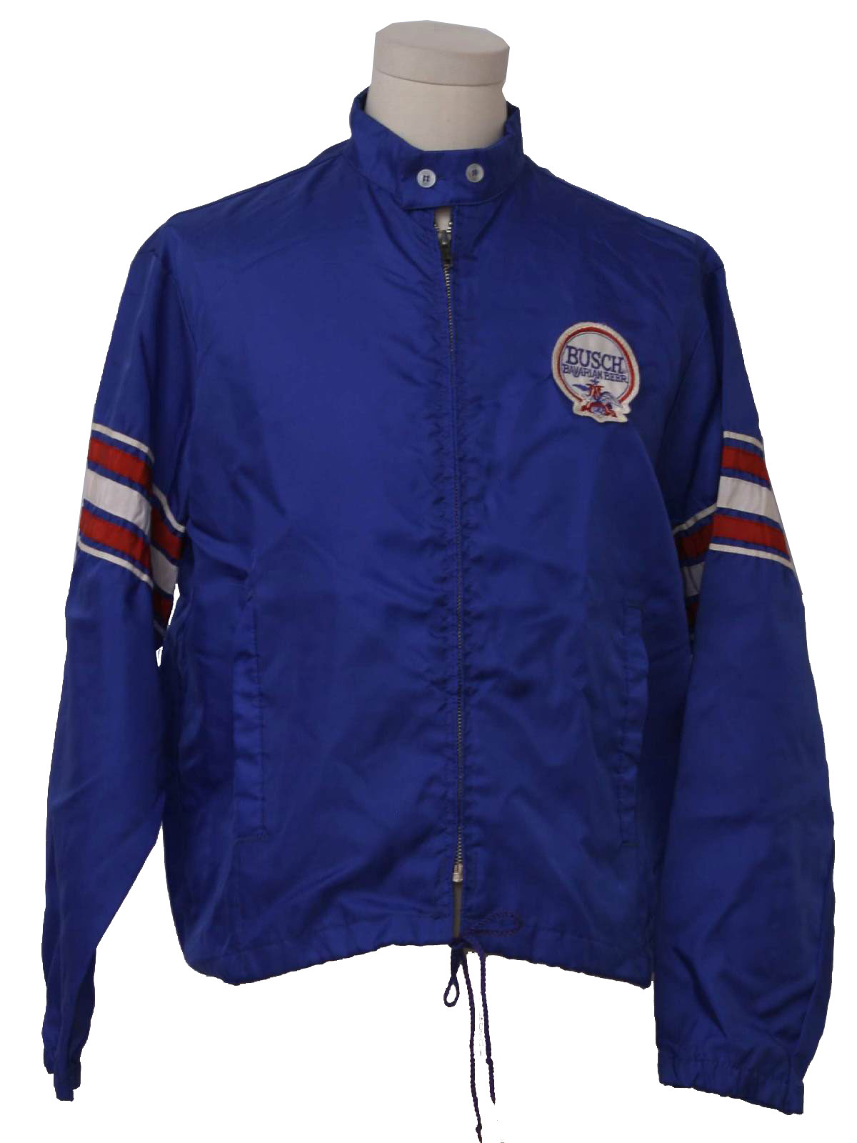 Retro 80's Jacket: 80s -Swingster- Mens royal blue, red and white nylon ...