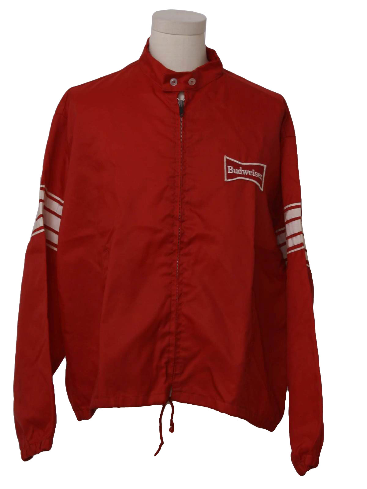 1980's Retro Jacket: 80s -Swingster- Mens red and white nylon ...