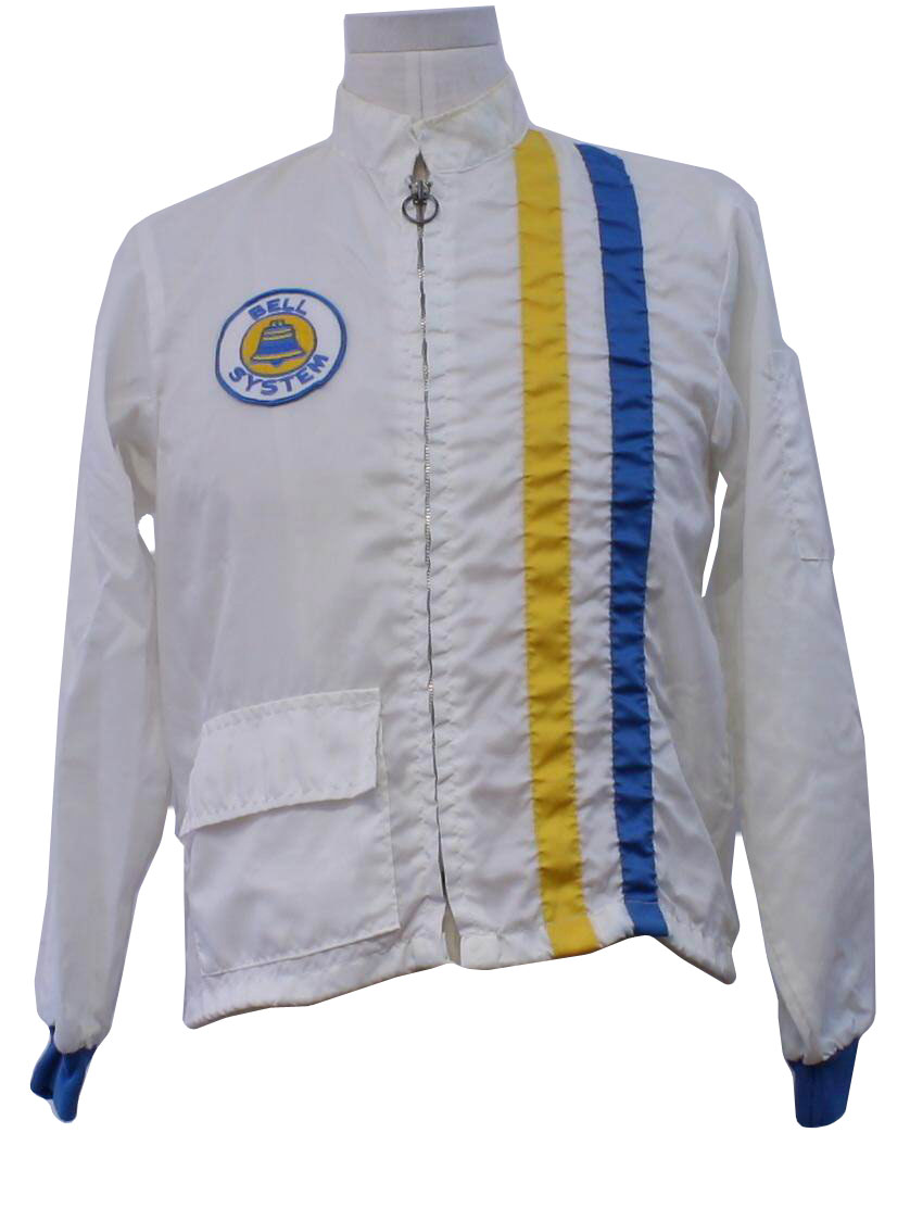 no label 60's Vintage Jacket: 60s -no label- Unisex white, blue and ...