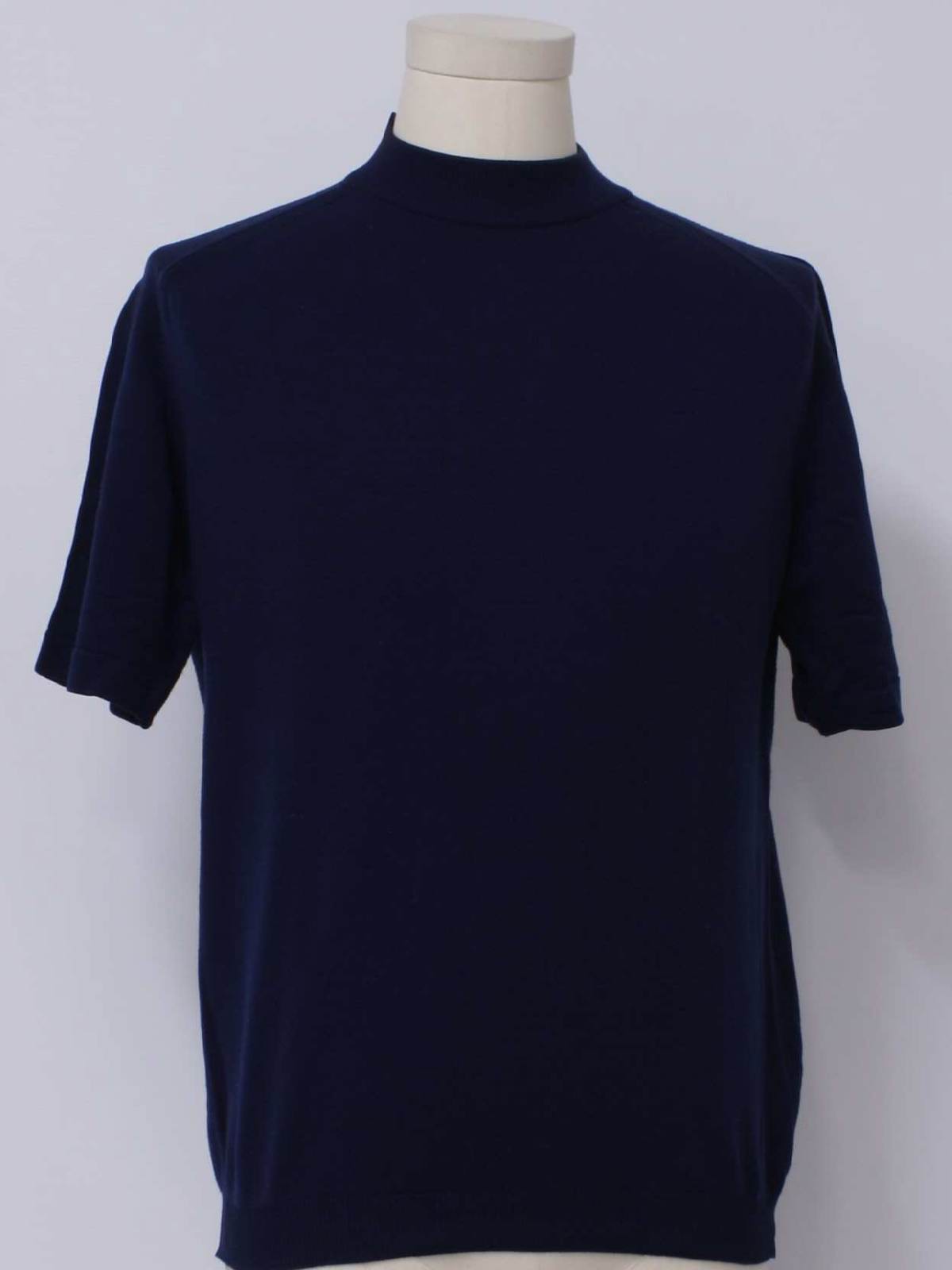 Retro 80s Knit Shirt (Puritan) : 80s -Puritan- Mens navy blue nylon ...