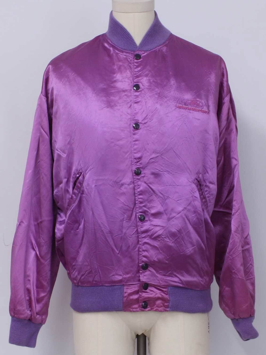 Vintage 1980's Jacket: 80s -Ford Motorsport- Unisex purple, silky ...