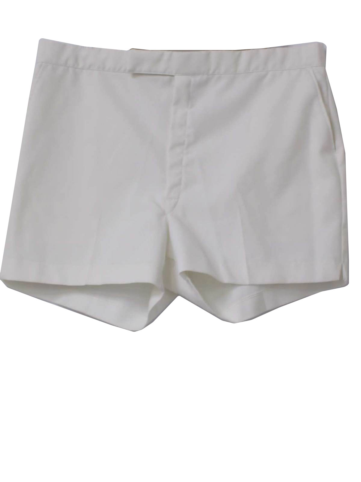 Vintage Size Label 70's Shorts: 70s -Size Label- Mens white polyester ...