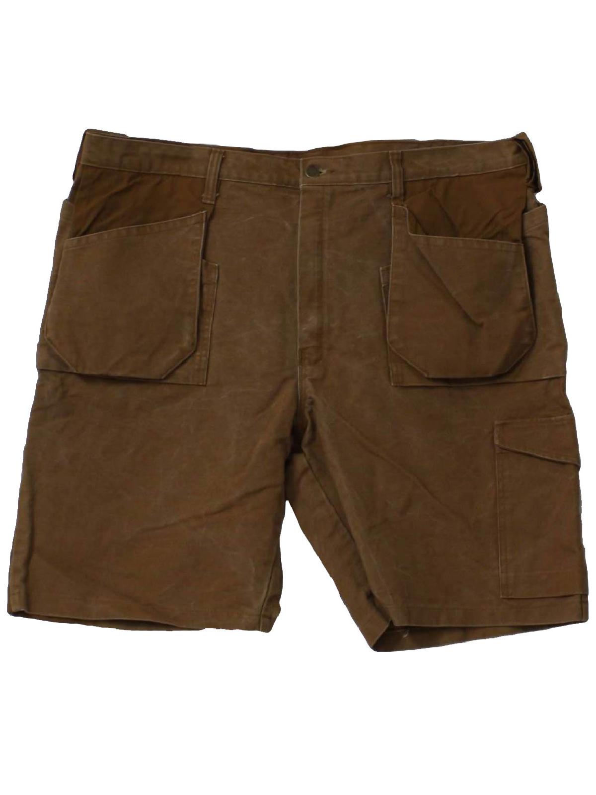 80's Vintage Shorts: 80s -Skillers- Mens khaki background thick cotton ...