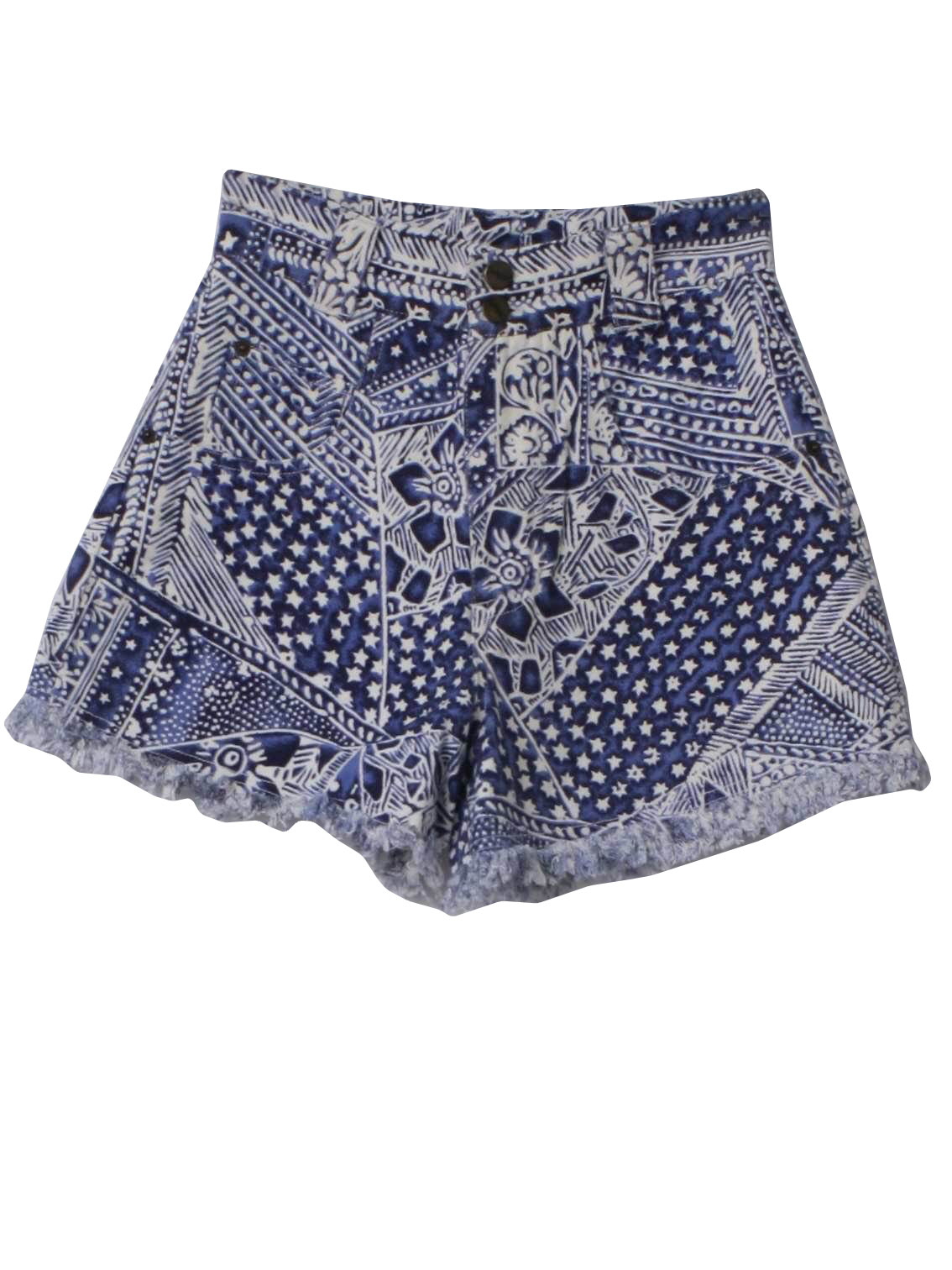 Vintage Appeal 1990s Shorts: 90s -Appeal- Womens white and blue ...