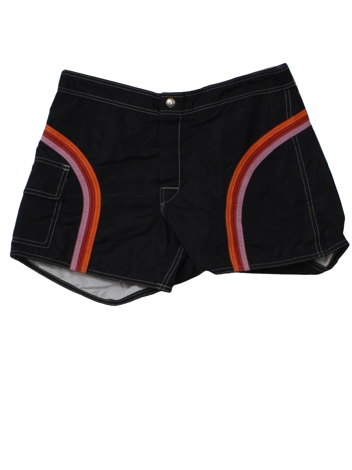 1980's Swimsuit/Swimwear (Sun Britches): 80s -Sun Britches- Mens black ...