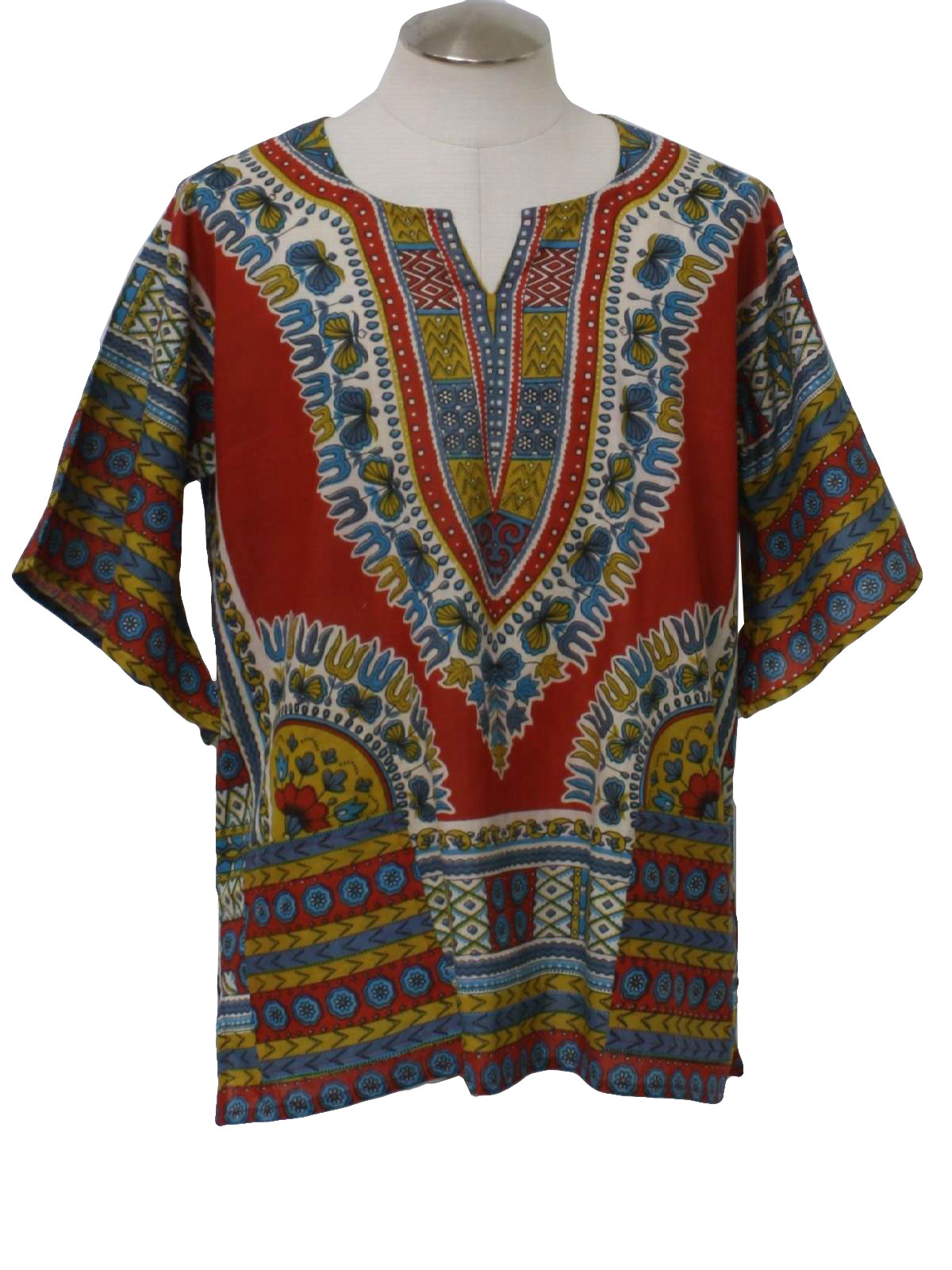 1970's Retro Dashiki Shirt: 70s reproduction (made new recently) -No ...